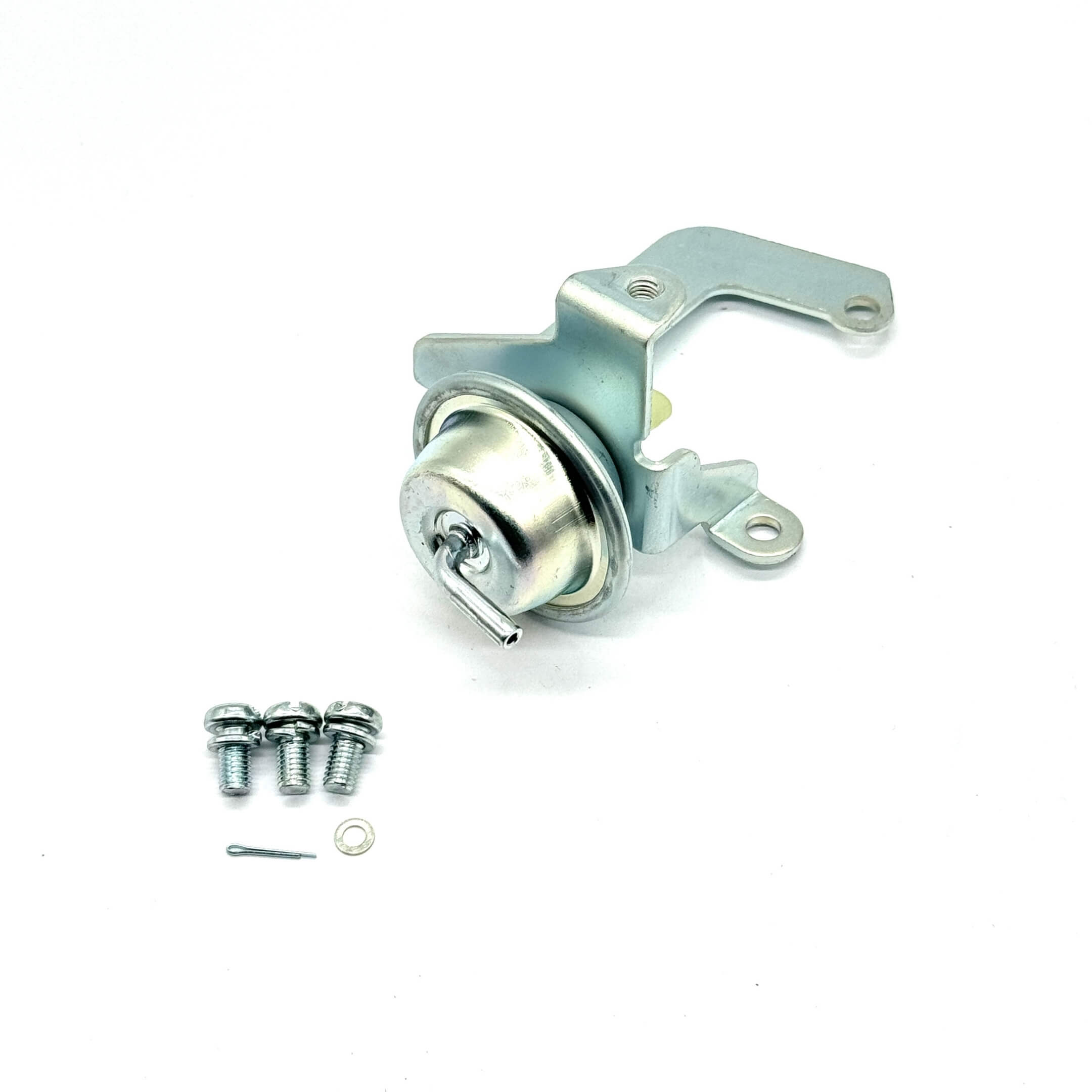 Detailed view of the Subaru Sambar choke piston assembly with included screws, washer, and pin.