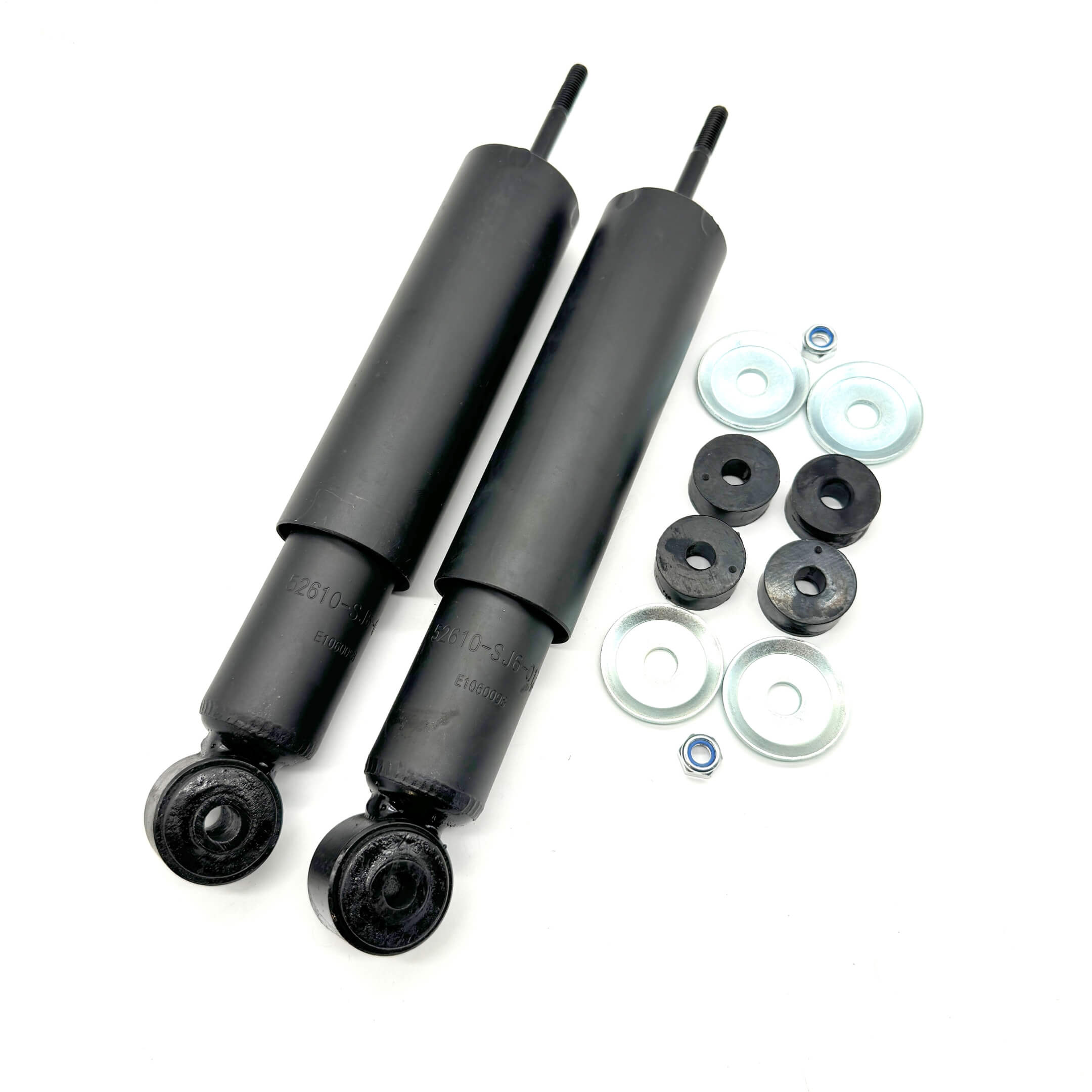 Complete Rear Shock Absorber Kit for Honda Acty Truck HA3, HA4 (1990-1999) featuring two shock absorbers and mounting accessories.