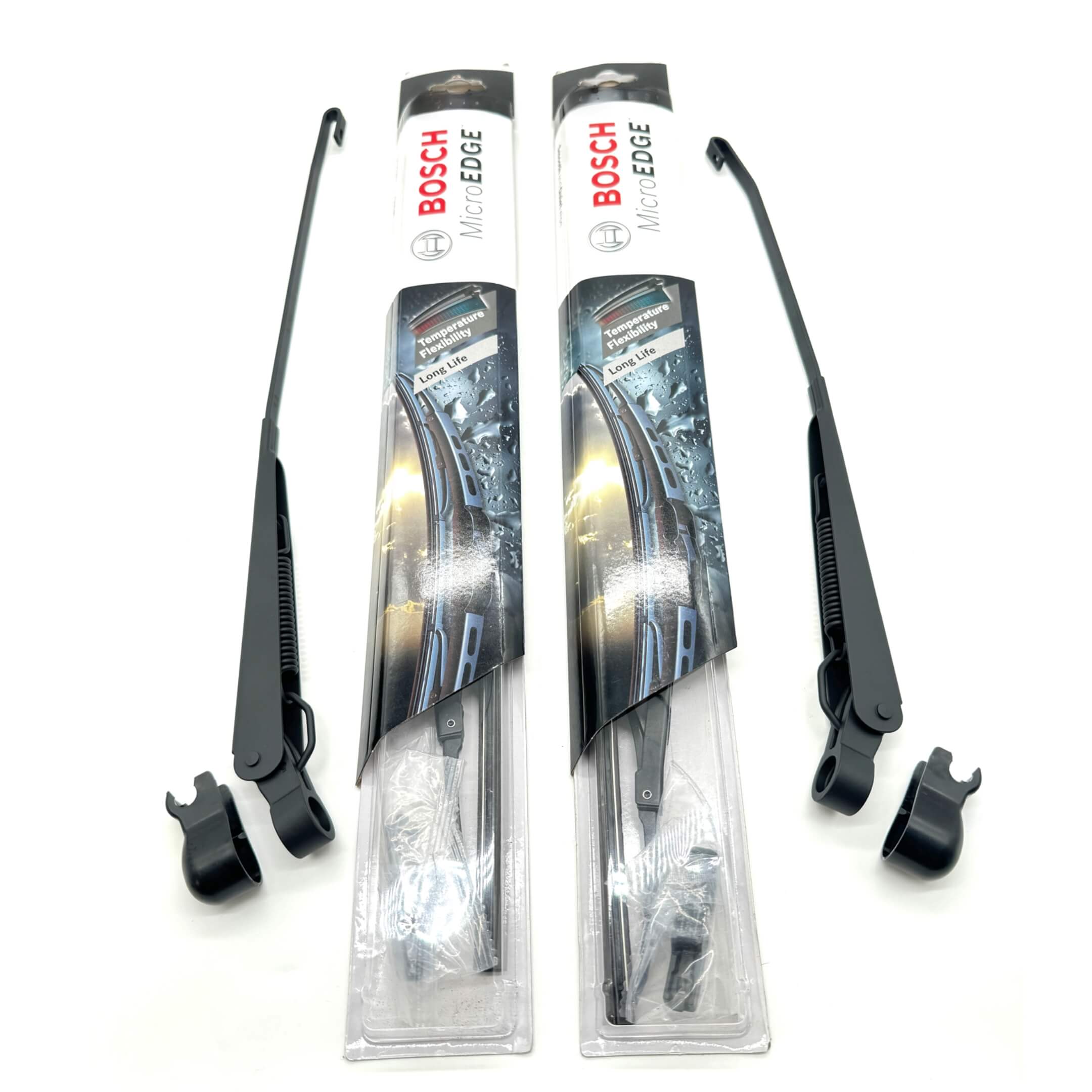 Honda OEM Wiper Arms and Bosch Microedge Wiper Blades Kit for Honda Acty HA1, HA2, HA3, HA4 models 1988-1999