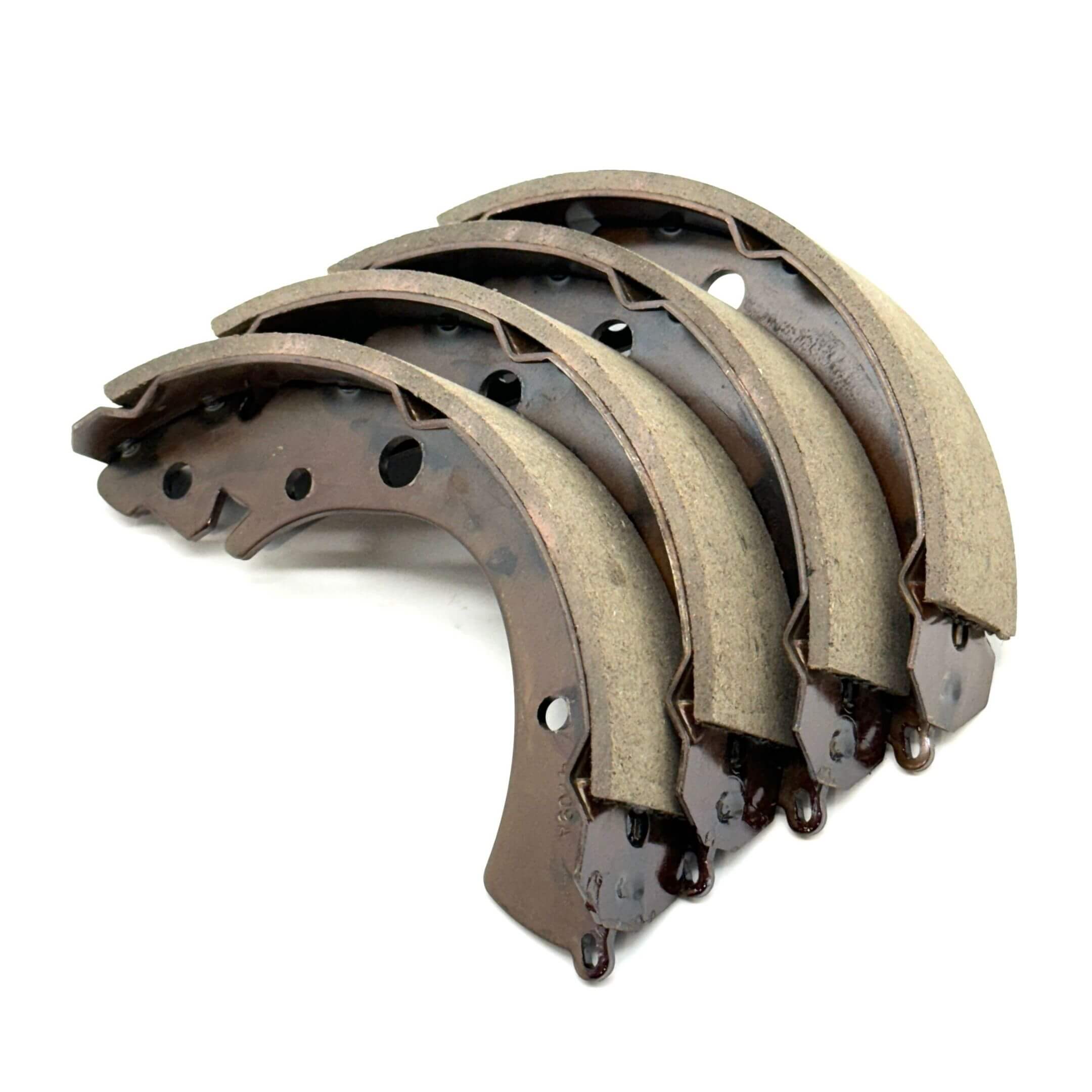 Brake Shoes - Rear for Honda Acty Van HH5, HH6 Models 1999-2009, durable brown metal with friction lining.