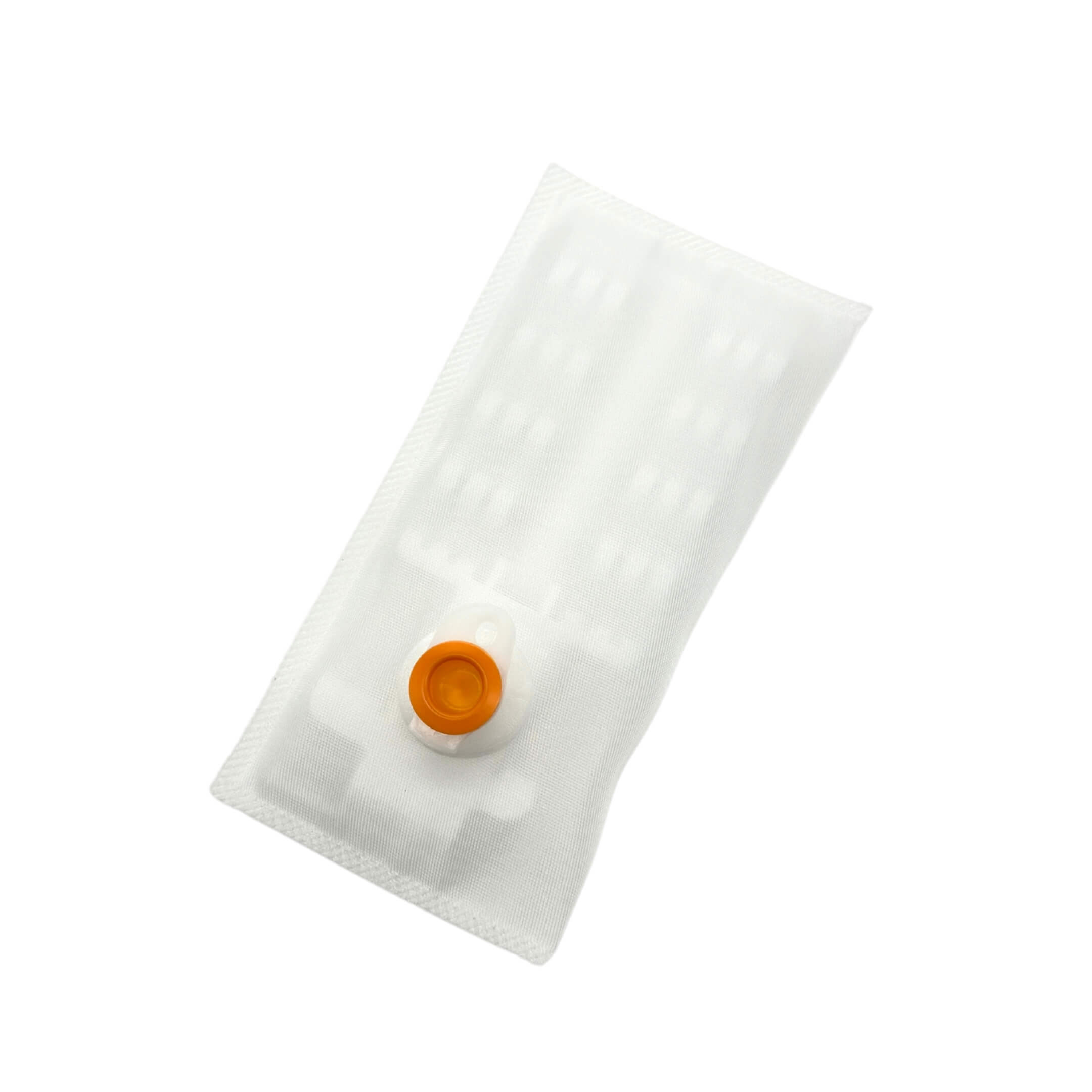 Fuel filter for Honda Vamos Van HM1, HM2 models (1999-2018), featuring a white mesh design with an orange connector.