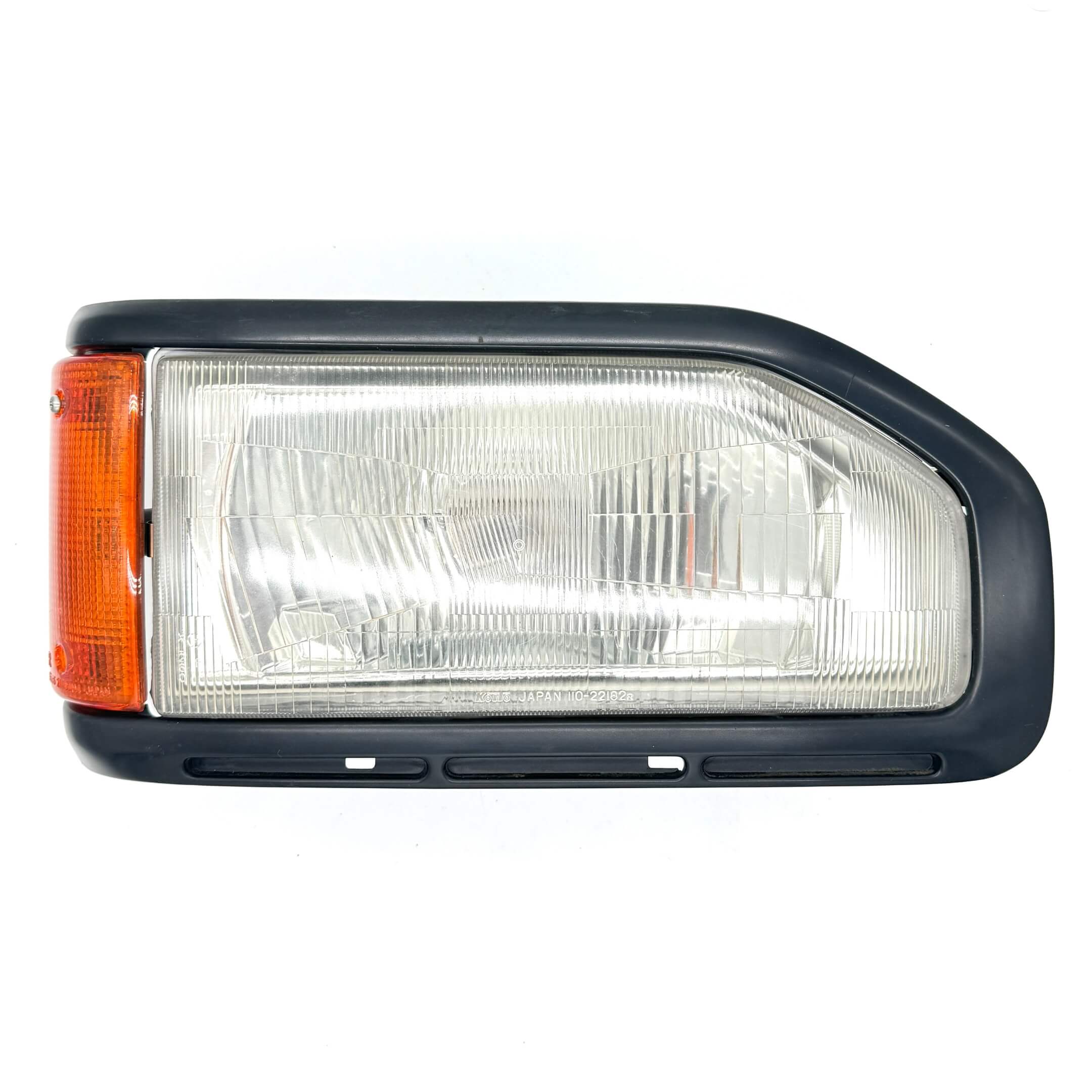 Front view of right headlight assembly for Honda Acty Truck HA3, HA4 models 1990-1993.