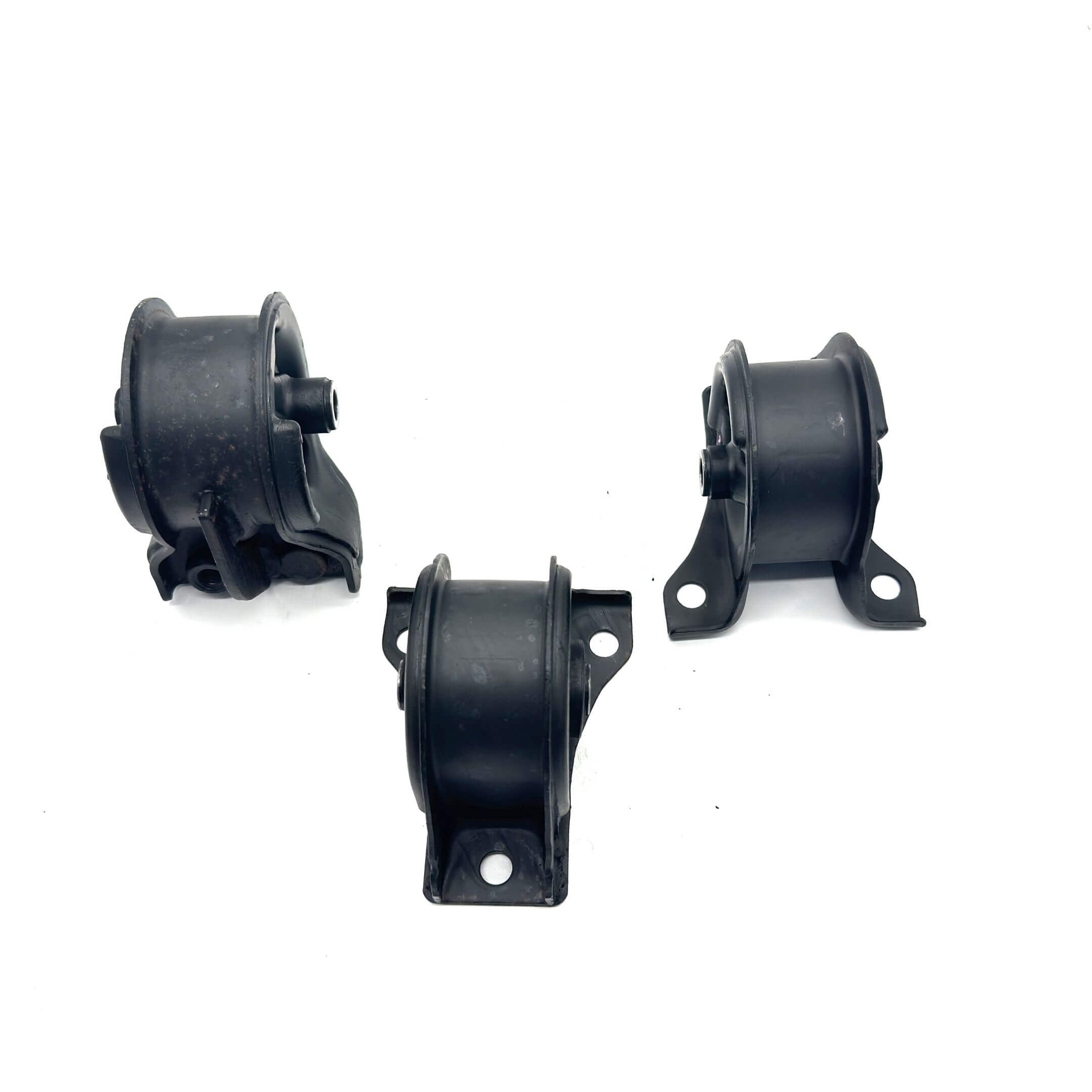 Rear view of complete engine mount set for Honda Acty HA6, HA7 models, durable design for manual transmission trucks.