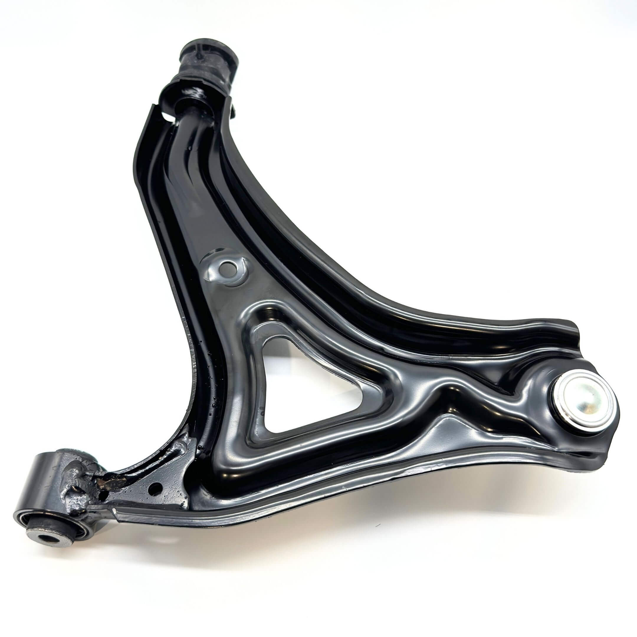 Lower control arm driver side for Honda Acty HA6 HA7, showcasing high-quality finish and pre-installed ball joint.