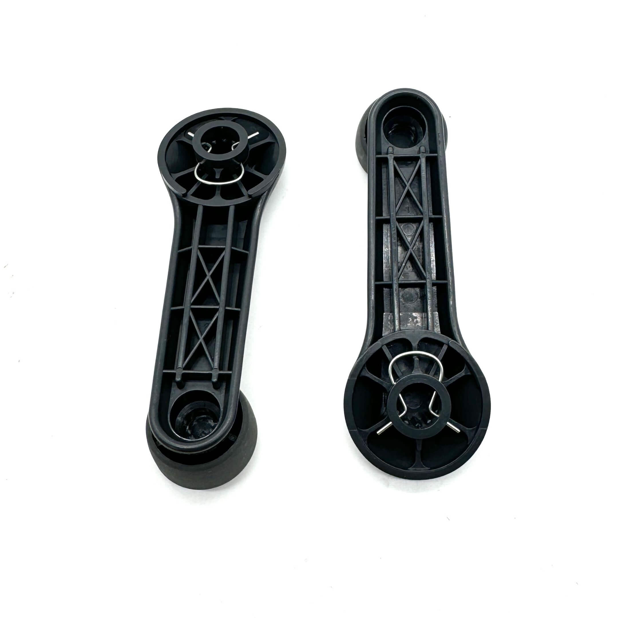 Honda Acty window crank handle set for HA3 and HA4 models, rear view with mounting details