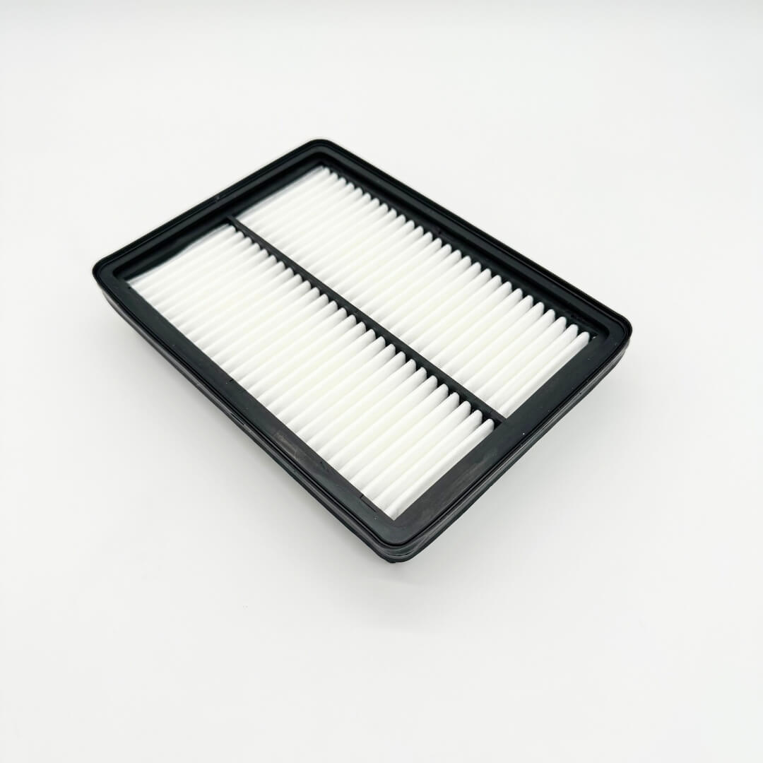 Aftermarket Subaru Sambar air filter, top view showing durable pleated paper design.