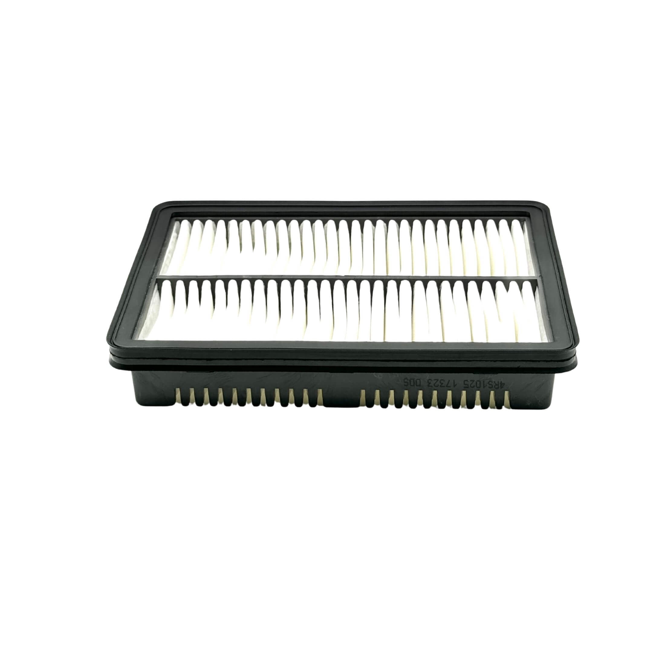 Aftermarket air filter for Subaru Sambar Wagon TW1, TW2 models (1999-2012), featuring a rectangular design with a black frame and white pleated filter.