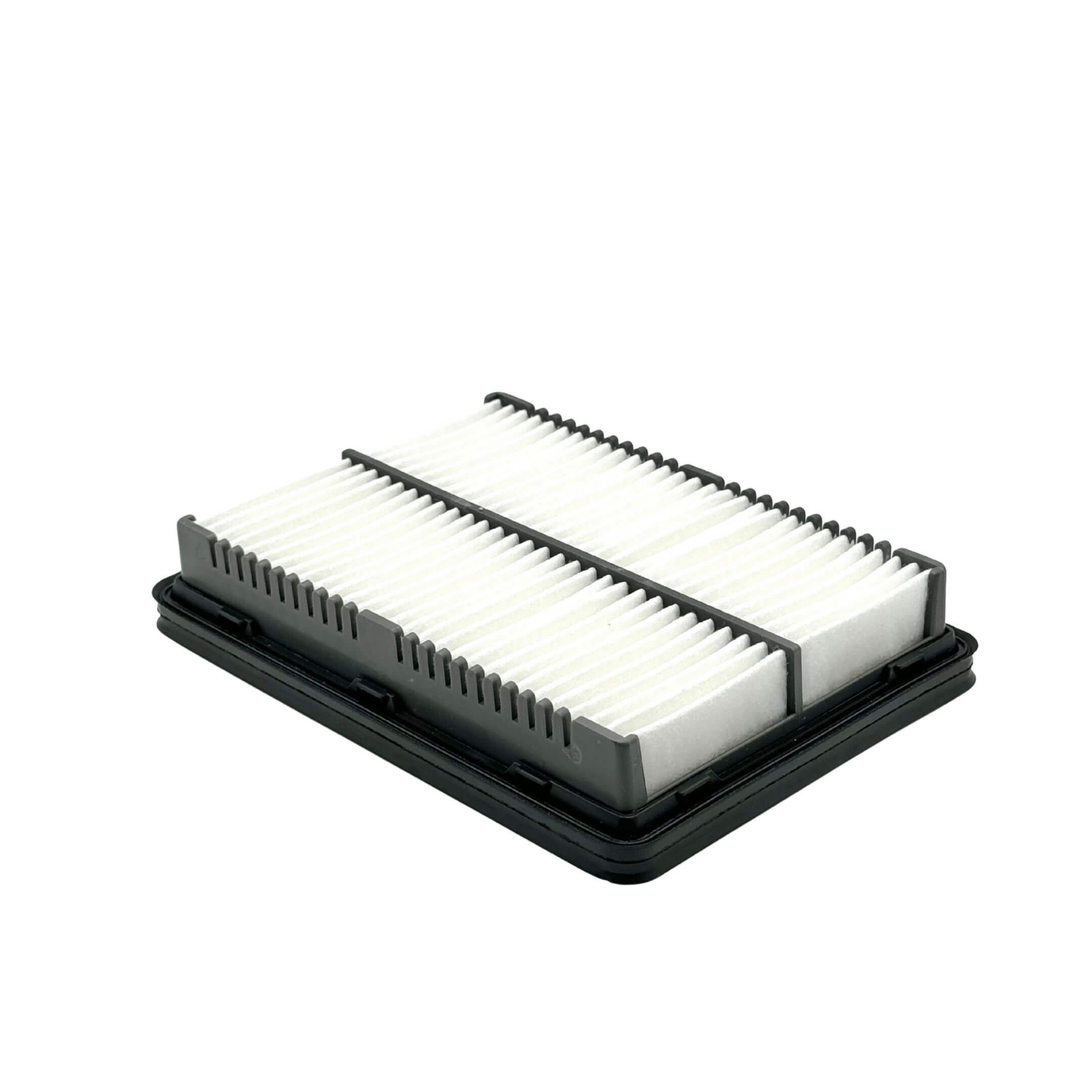 Aftermarket air filter for Subaru Sambar Truck TT1, TT2 models (1999-2012) featuring a white pleated design with a black frame.