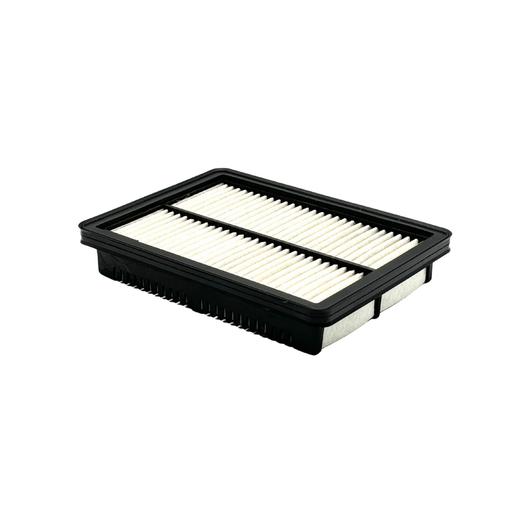 Genuine Subaru Sambar Truck TT1, TT2 air filter for 1999-2012 models, featuring a black frame with white pleated filter.