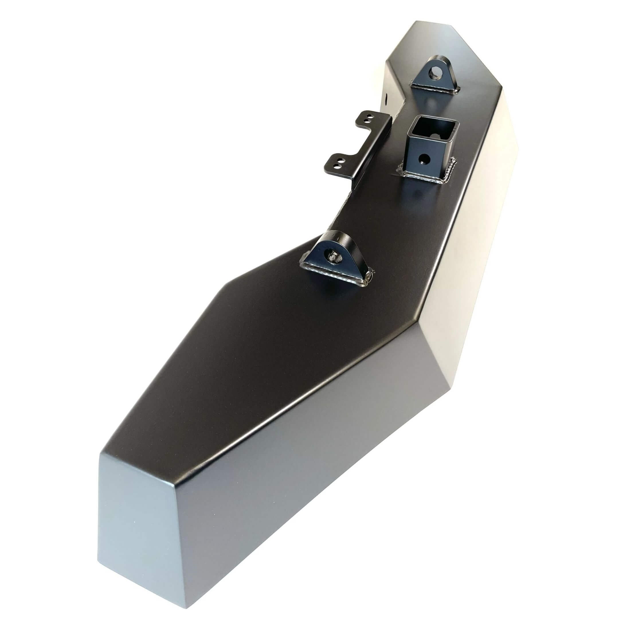 Armor Front Bumper close-up showing durable black powder coat finish.