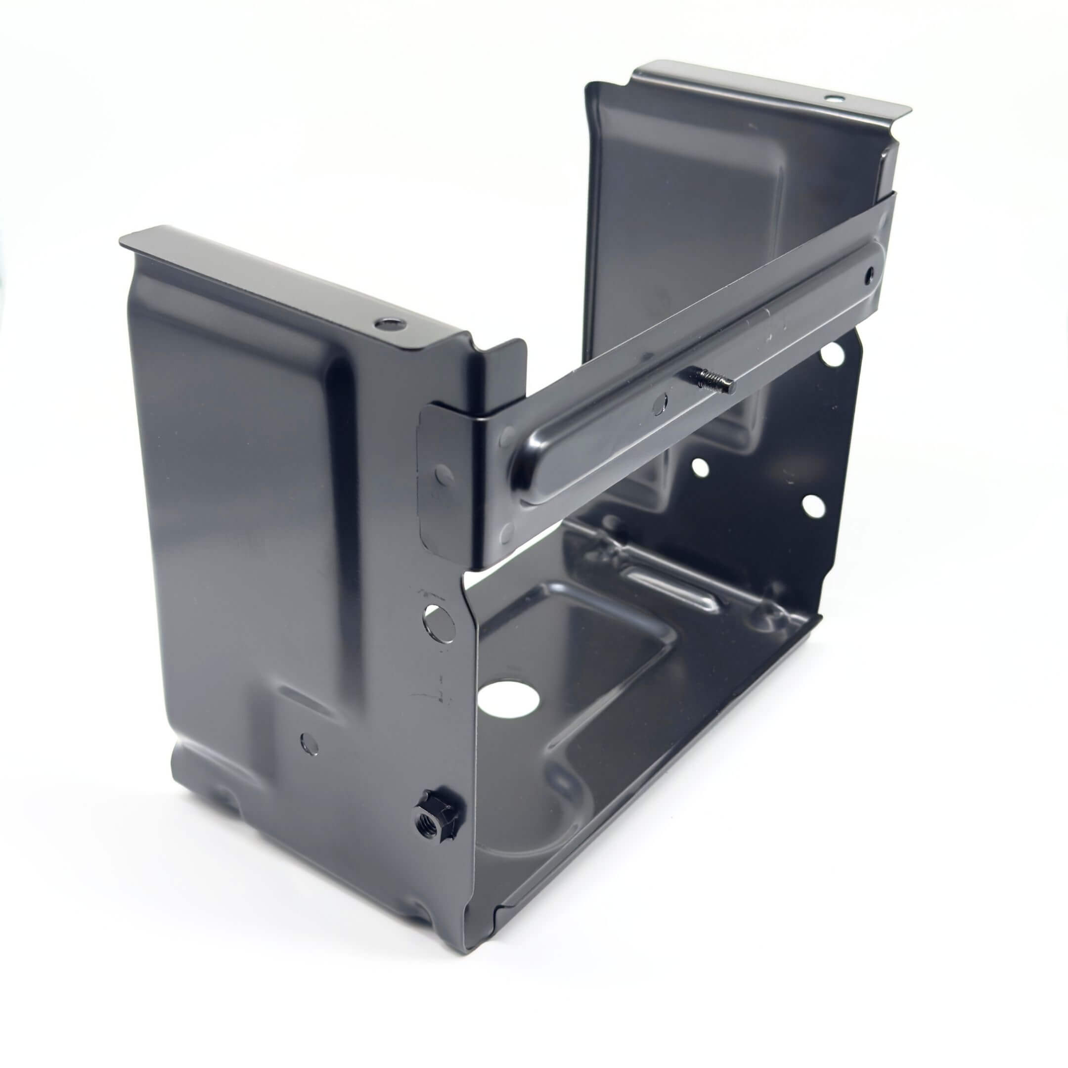 Battery Cover Box Assembly for Subaru Sambar Wagon TW1, TW2 Models (1999-2012), featuring a durable black metal construction.