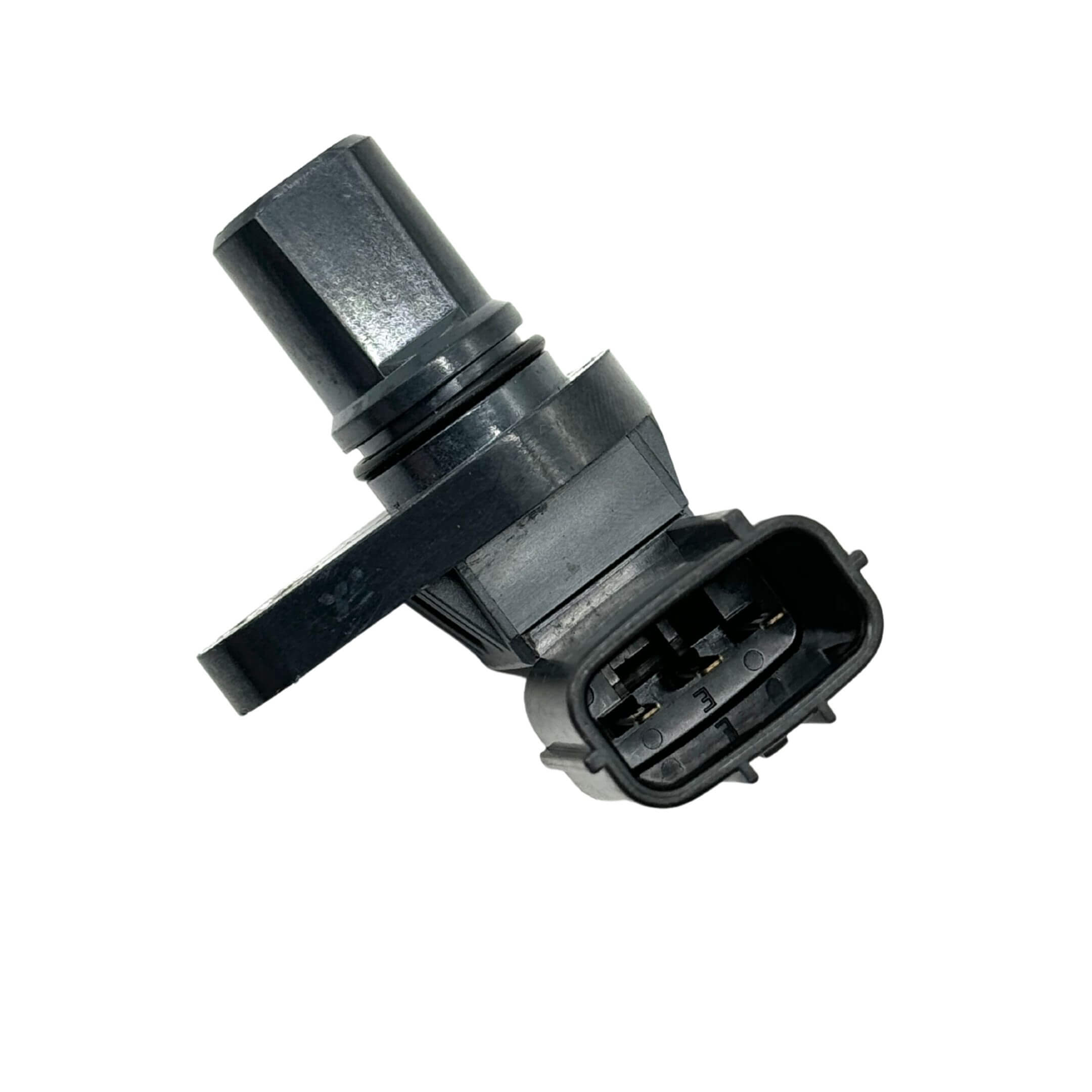 Black cam position sensor for Subaru Sambar Wagon TW1, TW2 models (1999-2012), featuring a compact design with a three-pin connector.