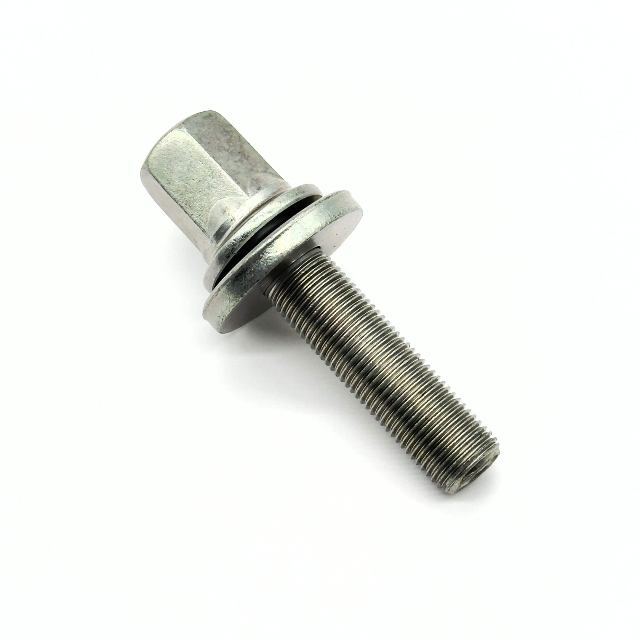 Silver crankshaft pulley bolt for Subaru Sambar Van TV1, TV2 models (1999-2012), genuine part.