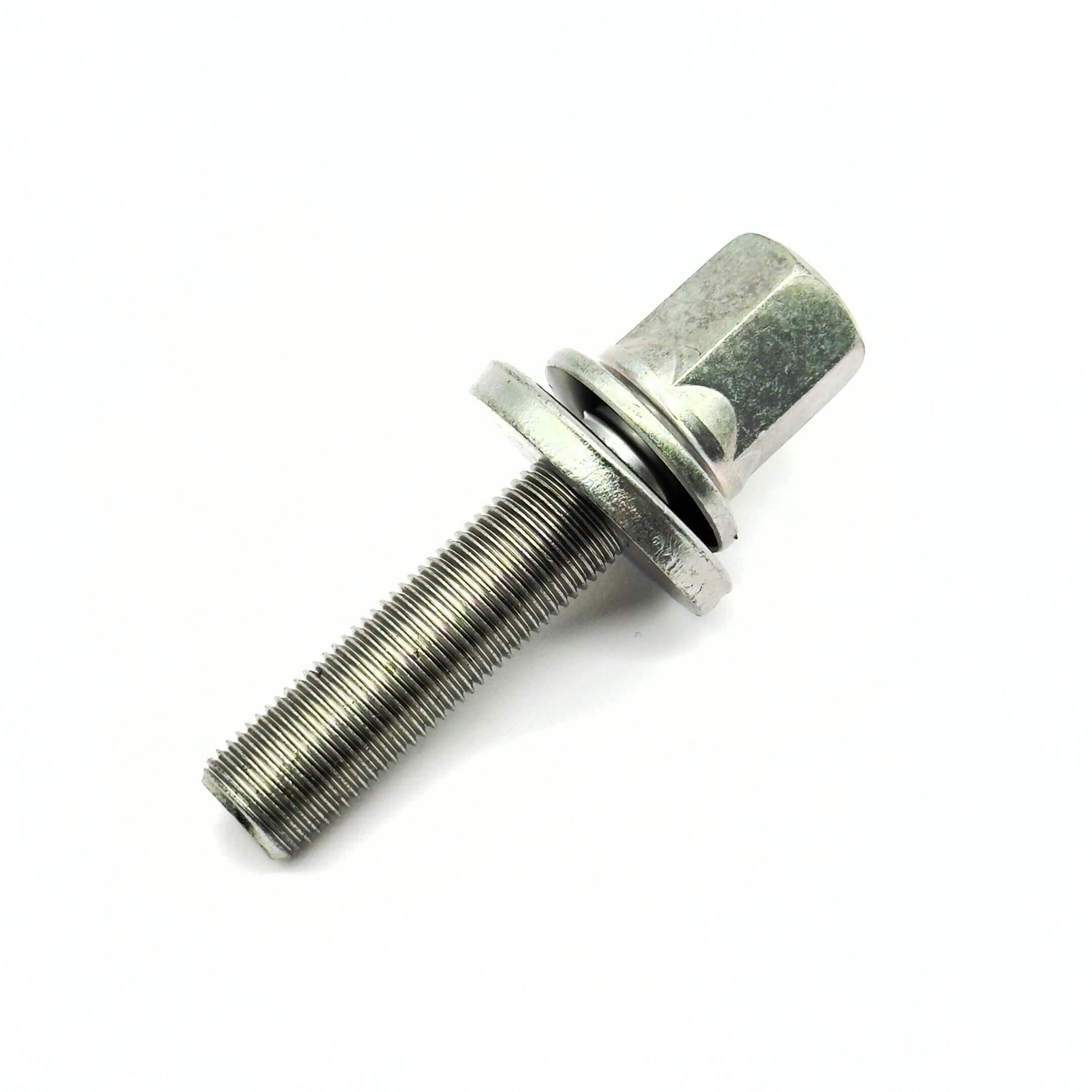 Genuine Subaru Sambar Van TV1, TV2 Crankshaft Pulley Bolt, silver, 1999-2012 models, featuring a threaded design.