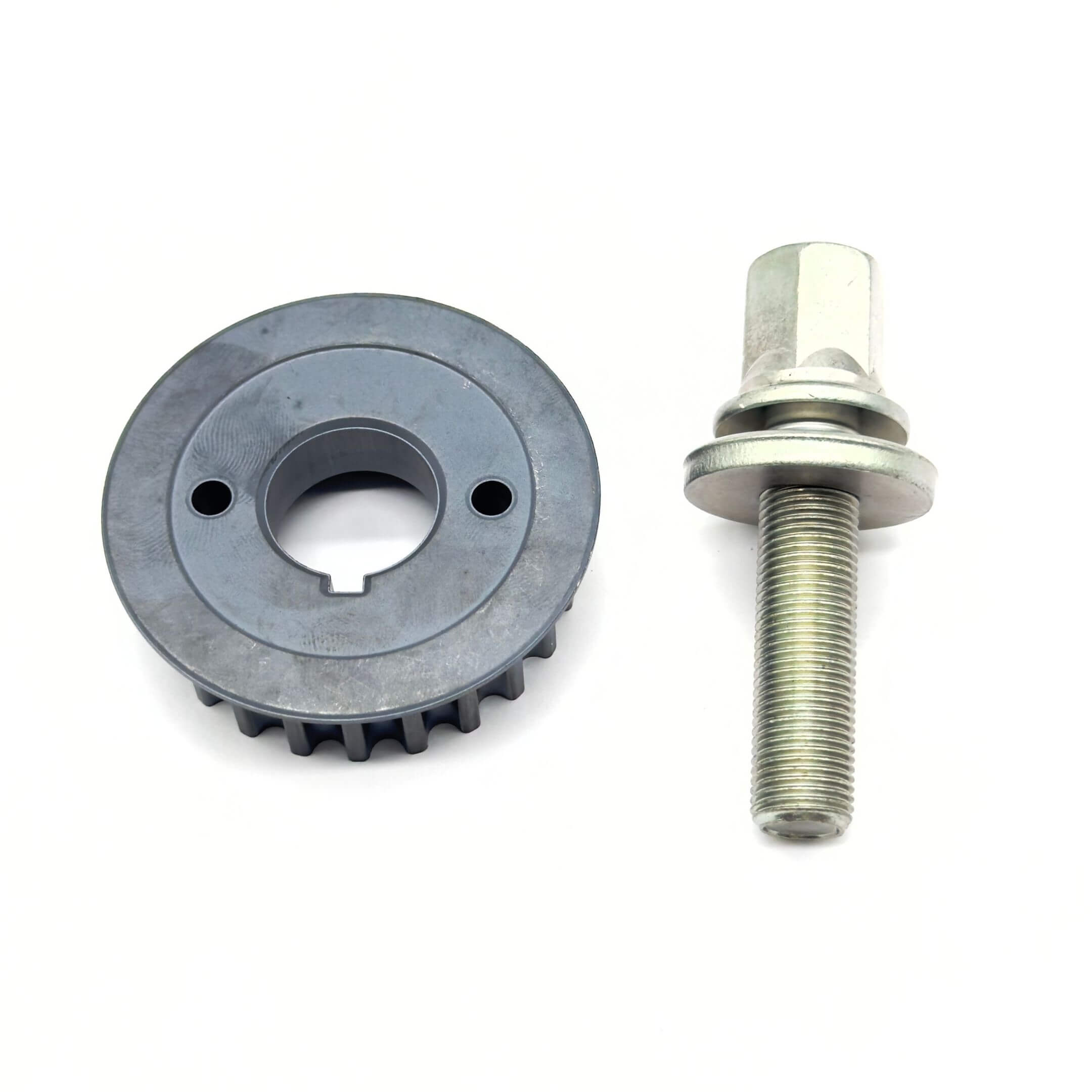 Crankshaft Sprocket & Pulley Bolt Set for Subaru Sambar Van TV1, TV2 Models 1999-2012, featuring a durable metal construction with a silver bolt and gray sprocket.