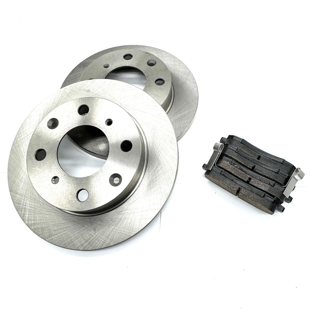 Daihatsu Hijet Truck S100P, S110P (1994–1998)  brake kit featuring precision-machined vented disc rotors and high-friction ceramic brake pads with hardware – Brake Kits collection.