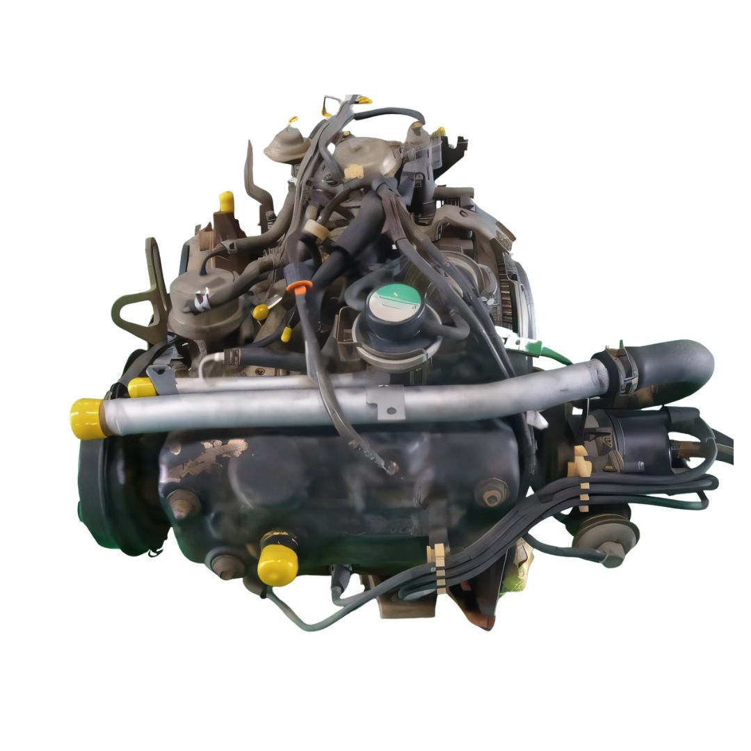 Daihatsu Hijet Truck S100P, S110P (1994–1998)  complete engine assembly with cylinder head, intake manifold, alternator, wiring harness, coolant hoses and throttle body – Engine Parts collection.