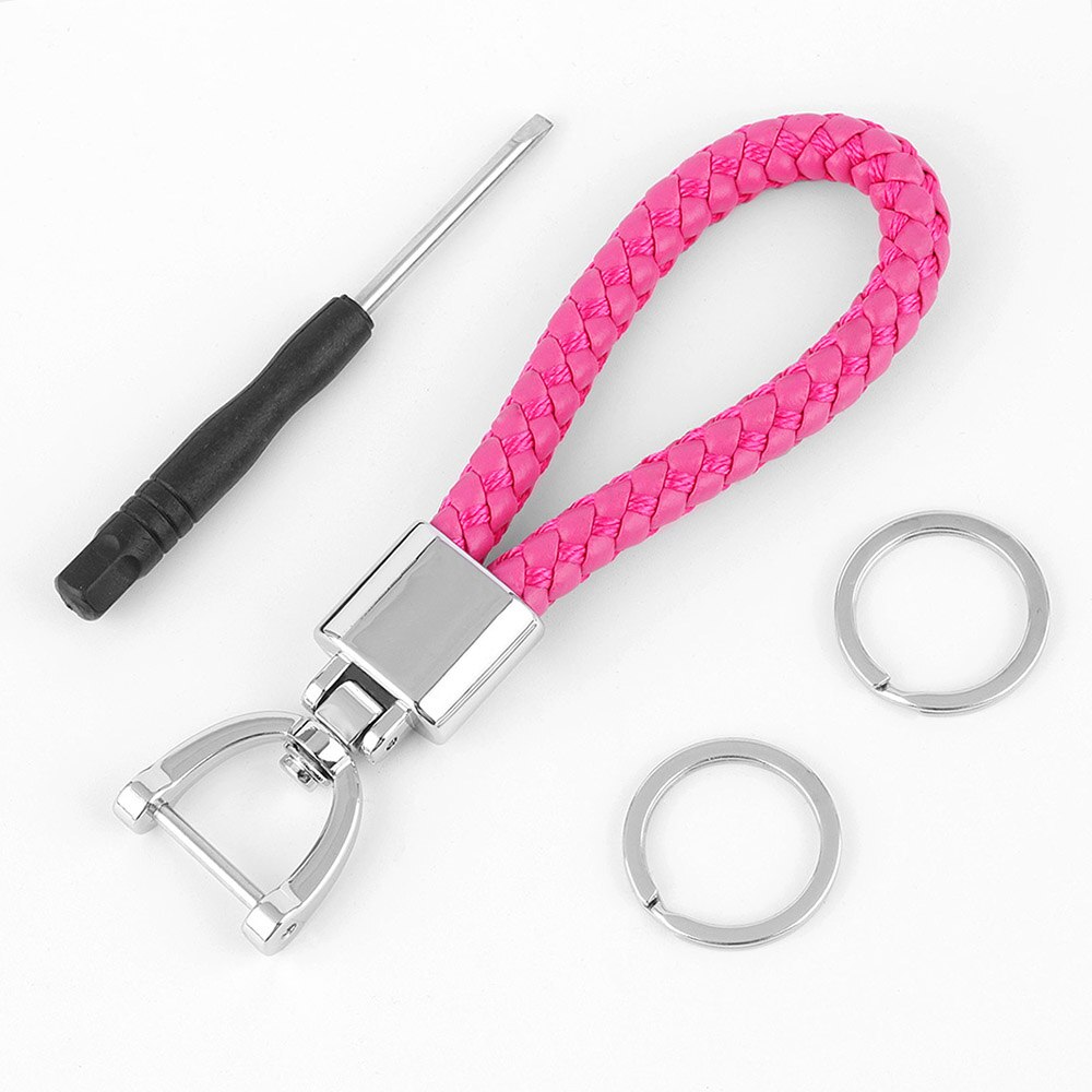 Pink High-Grade Leather Keychain
