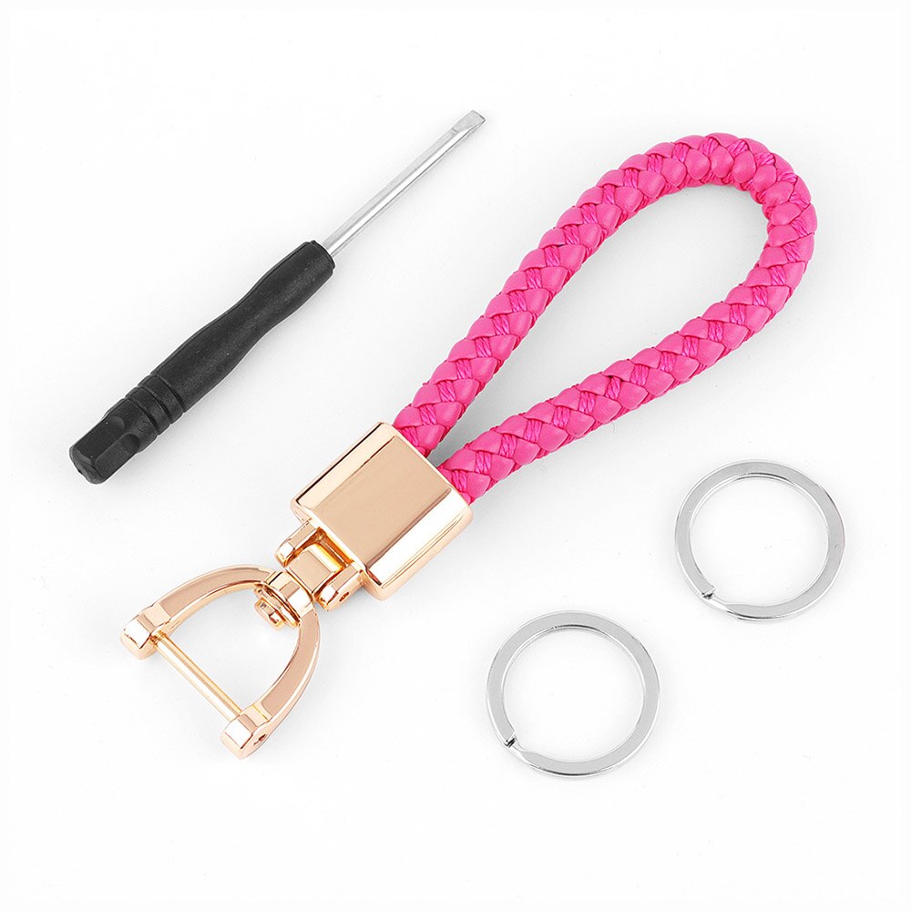 Pink High-Grade Leather Keychain