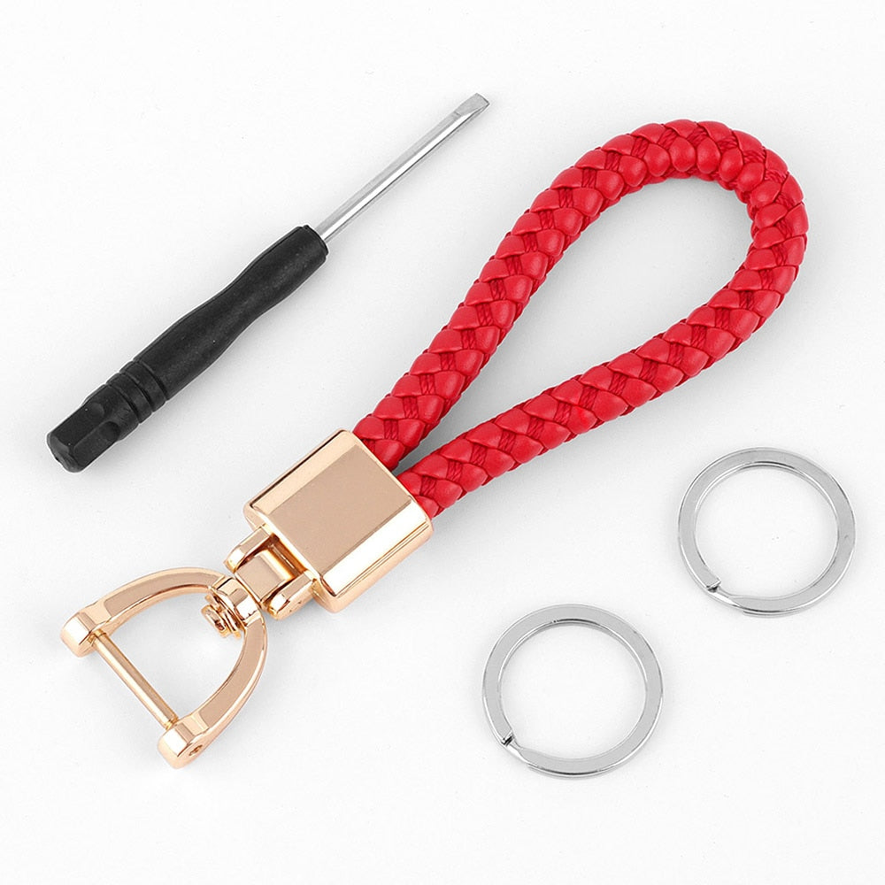 Red Rotatable Horseshoe Buckle Keychain