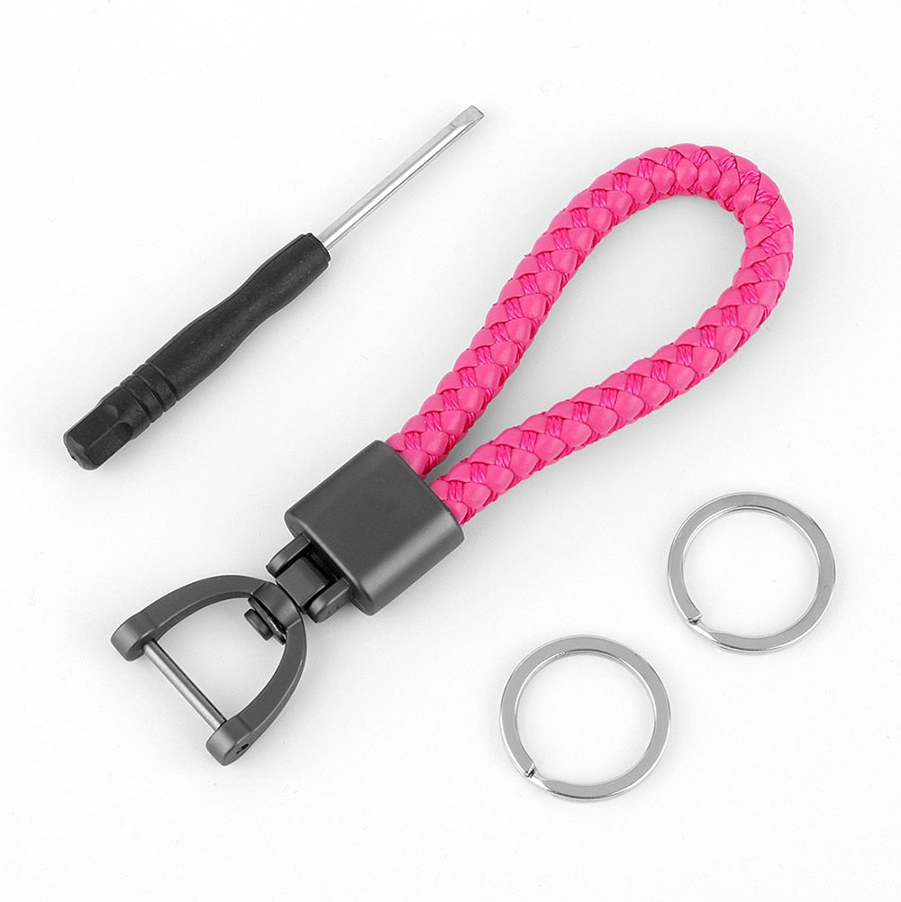 Pink High-Grade Leather Keychain