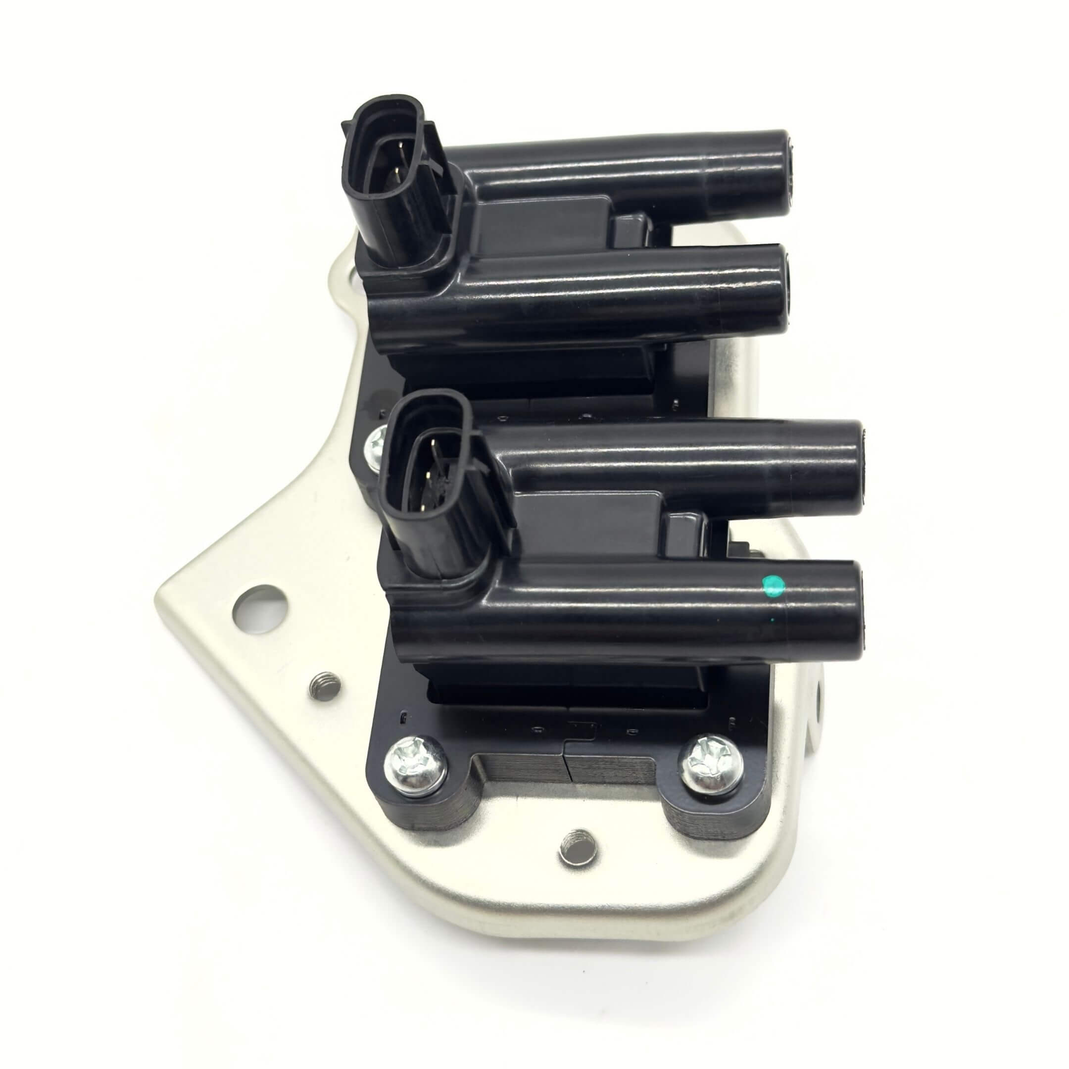 Ignition Coil Assembly for Subaru Sambar Wagon TW1, TW2 Models (1999-2012), featuring a black dual-coil design on a metal mounting plate.