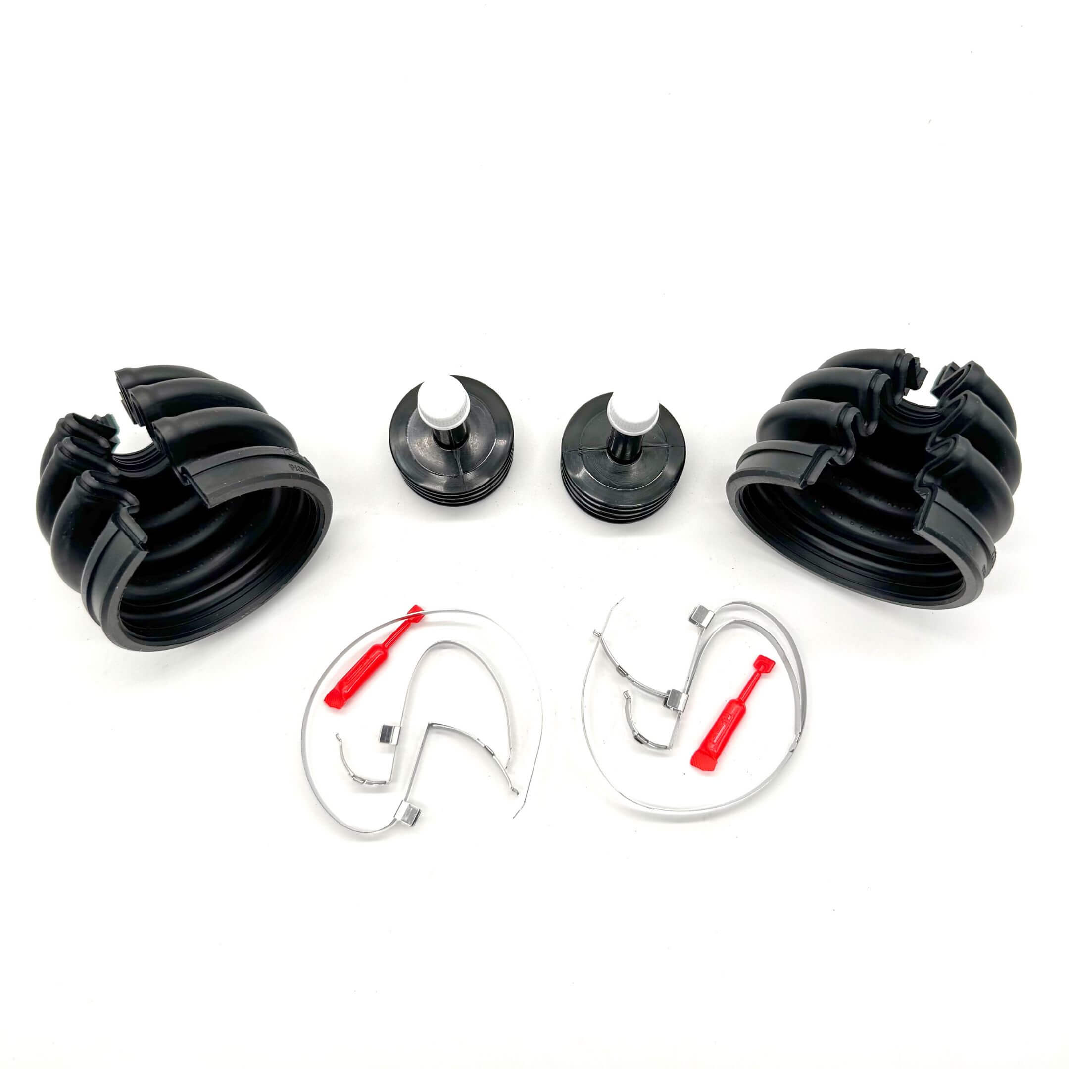 Outer Drive Shaft Split Boot Set for Subaru Sambar Wagon TW1, TW2 Models (1999-2012), featuring black rubber boots with installation accessories.