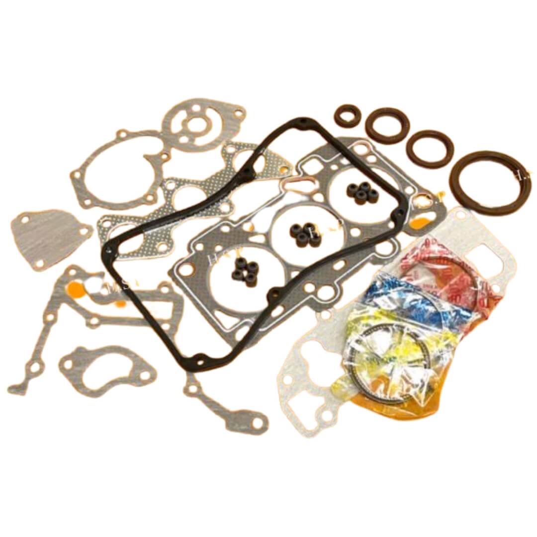 Mitsubishi Minicab U41T/U42T (1990–1999) engine gasket kit featuring head gasket, intake manifold gasket, timing cover and valve cover gaskets – parts & accessories collection.