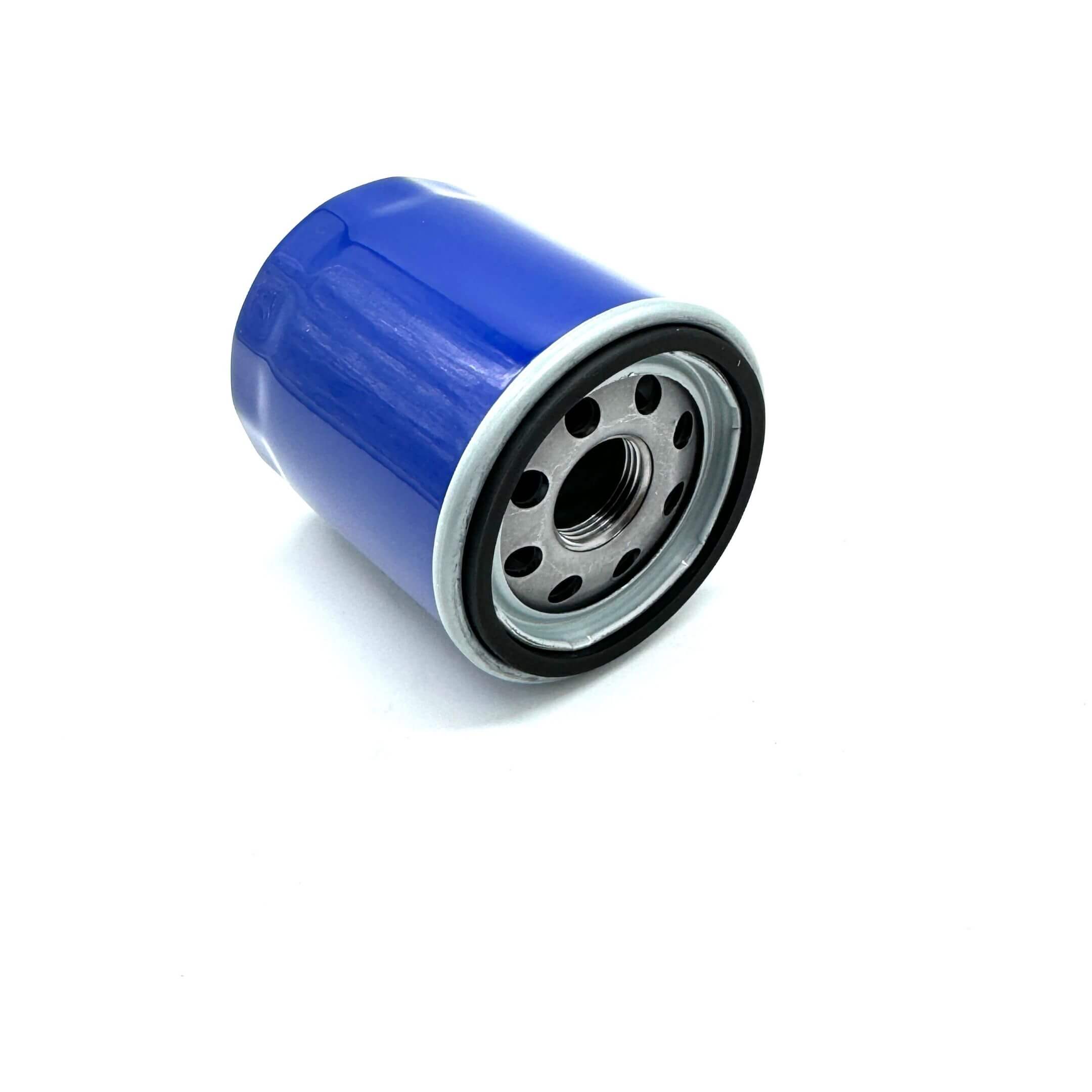 Blue aftermarket oil filter for Subaru Sambar Van TV1, TV2 models, 1999-2012.