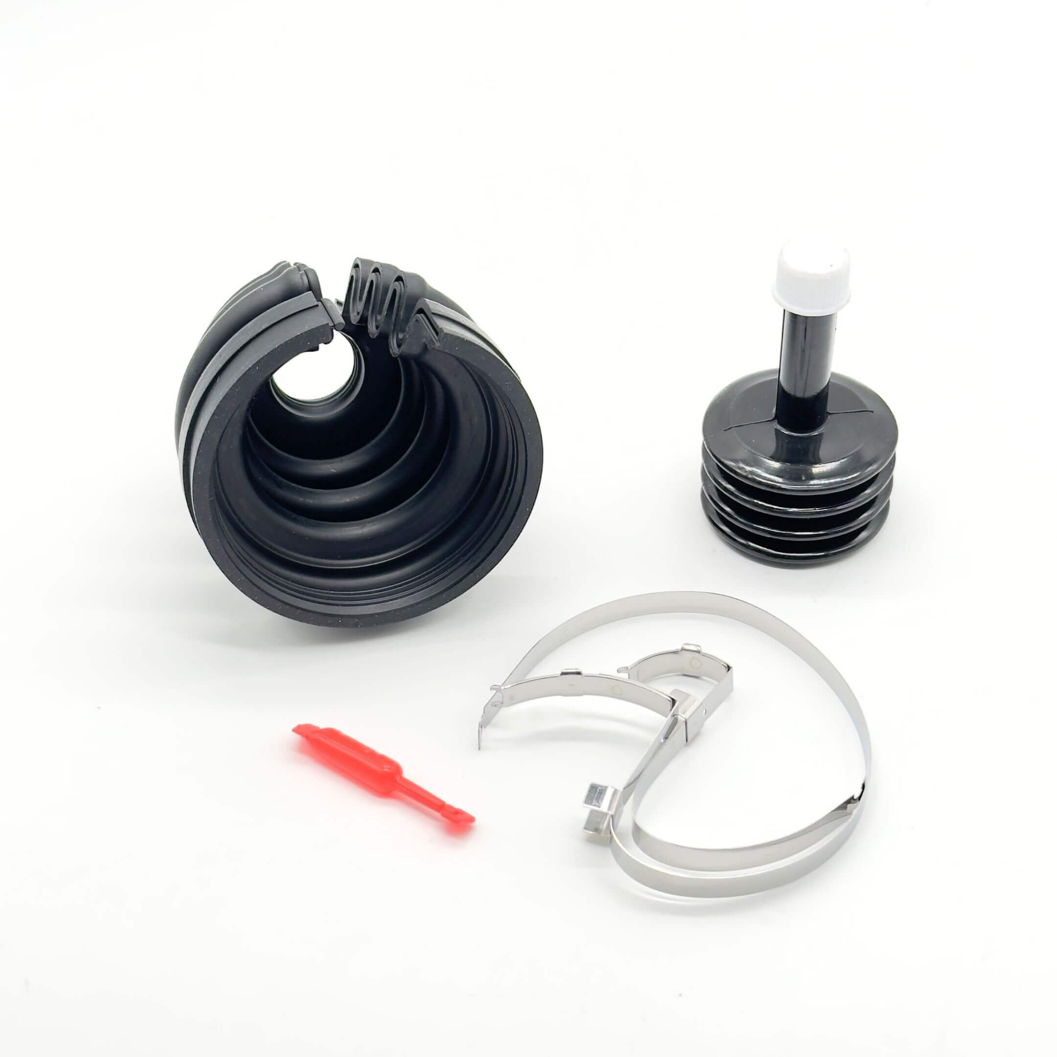 Outer Drive Shaft Split Boot Kit - Left - Black - Compatible with Subaru Sambar Wagon TW1, TW2 Models 1999-2012, featuring durable materials and essential components.