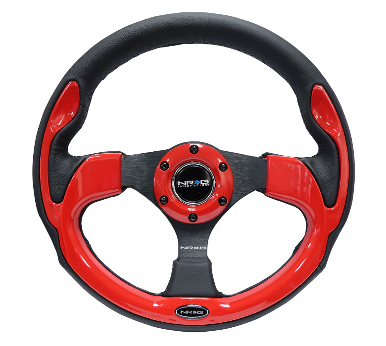 NRG 320mm Red-Trim Steering Wheel