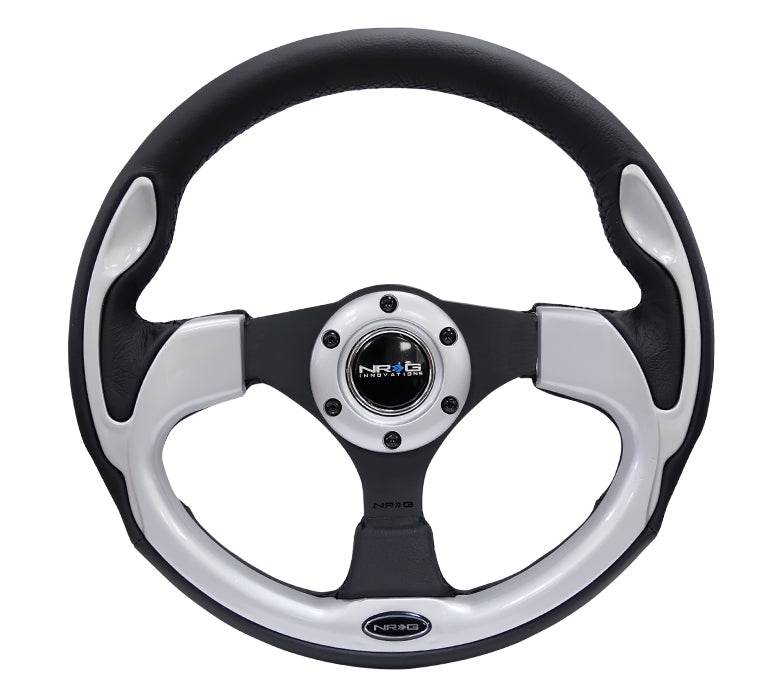 NRG 320mm Silver-Trim Steering Wheel