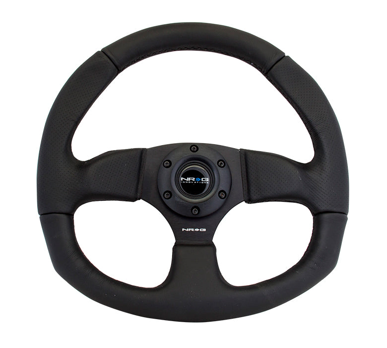 NRG RST-009R leather steering wheel, black stitch