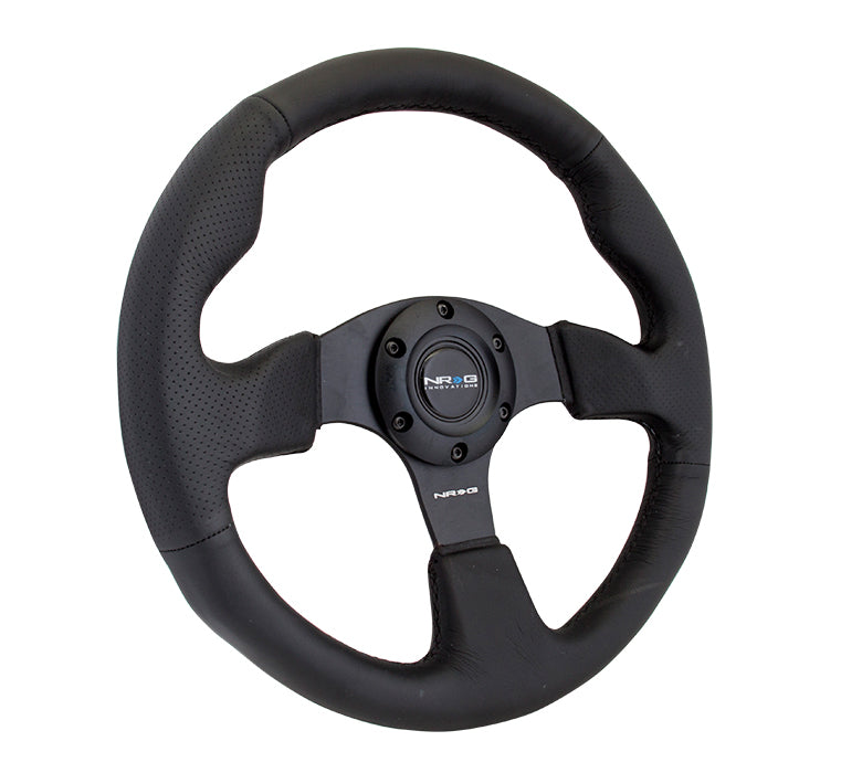 NRG Steering Wheel - Leather w/ BLACK stitch - RST-009R