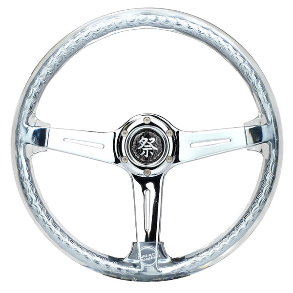 matsuri　　0118 NRG Steering Wheel - 'Matsuri' 350mm NeoChrome Acrylic - RST