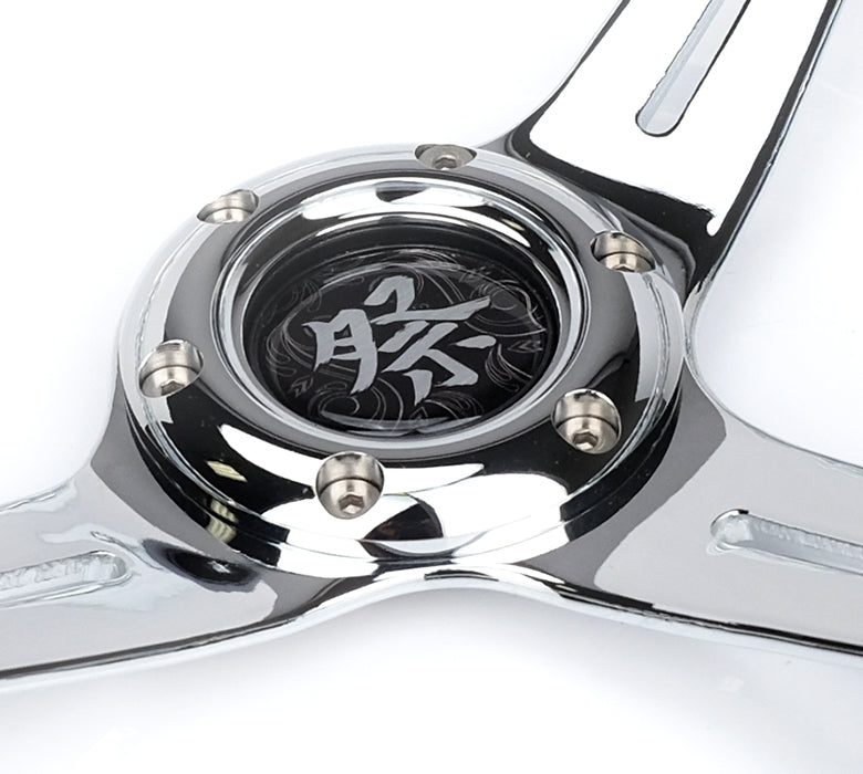 NRG Steering Wheel - 'Matsuri' 350mm NeoChrome Acrylic - RST-027CH-CL