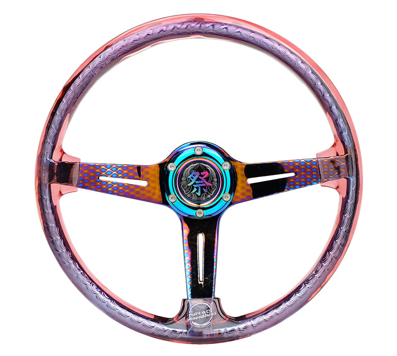 RST-027GM-RD NRG Matsuri 350mm NeoChrome spoke steering wheel.