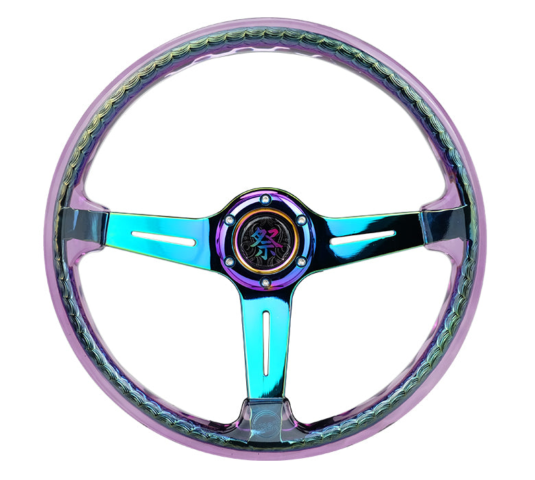 RST-027MC-PP Purple Matsuri NRG Steering Wheel with NeoChrome spokes.