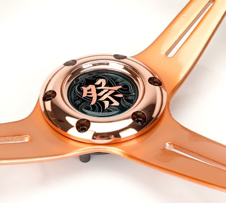 RST-027RG-SM Universal kei truck steering wheel with rose gold accents