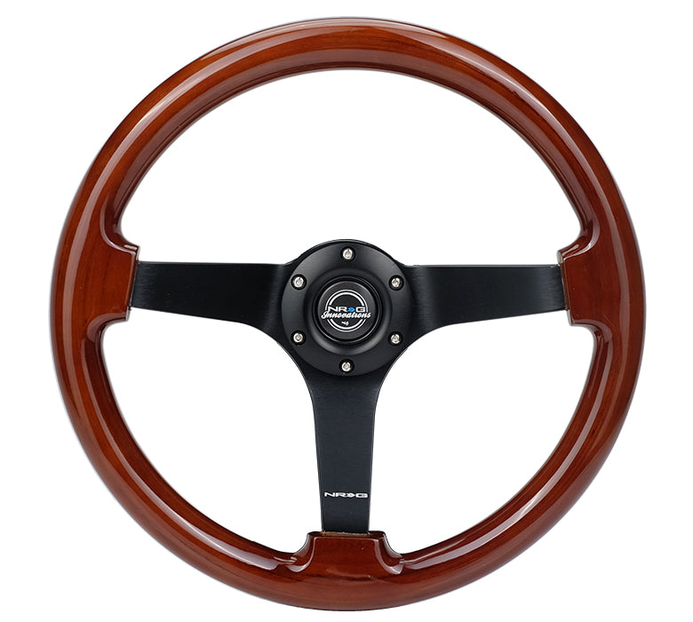 NRG 350mm Wood Grain Steering Wheel RST-036BR-BK
