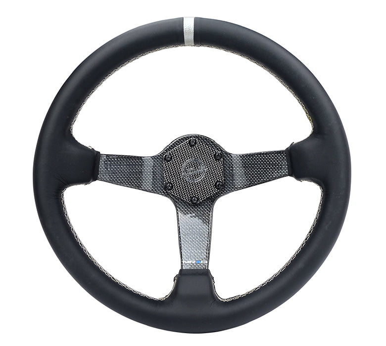 Gold Carbon Fiber Steering Wheel, Silver Spoke RST-036CF-SL