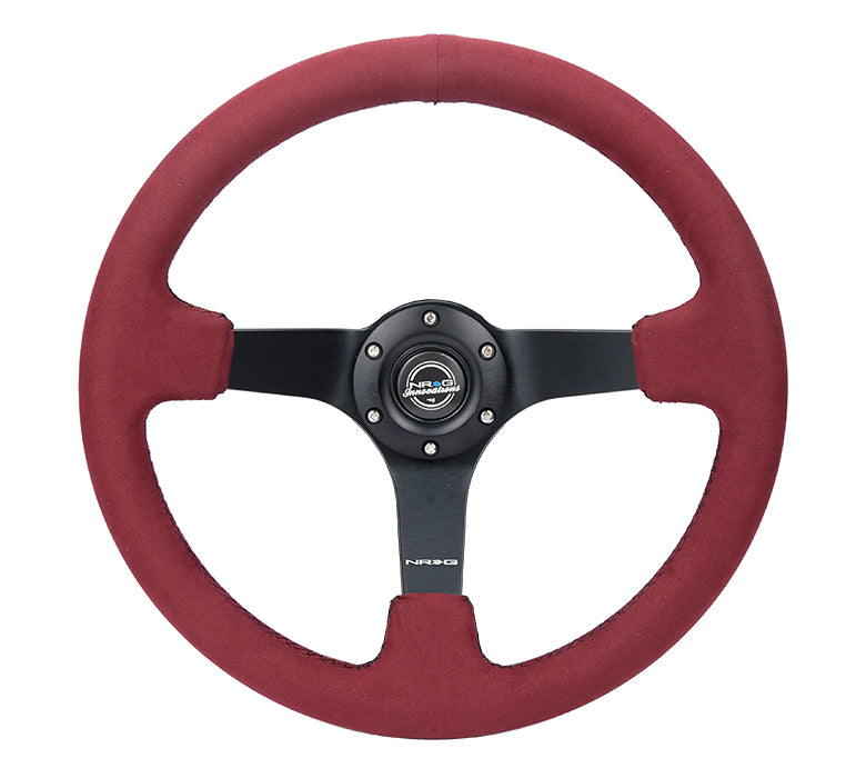 NRG 350mm Burgundy Alcantara Steering Wheel RST-036MB-BUA