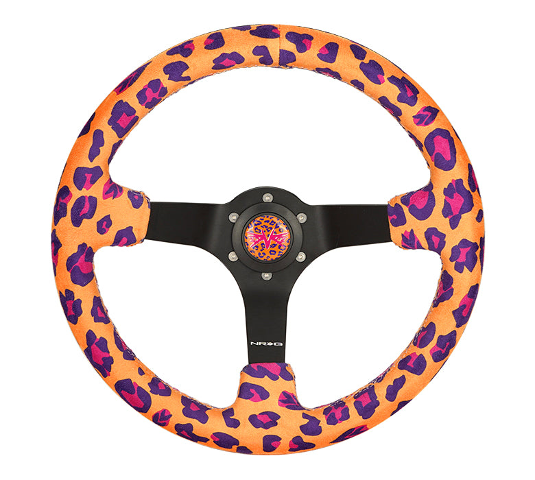 NRG Savage Orange Leopard 350mm Steering Wheel RST-036MB-SV-OR