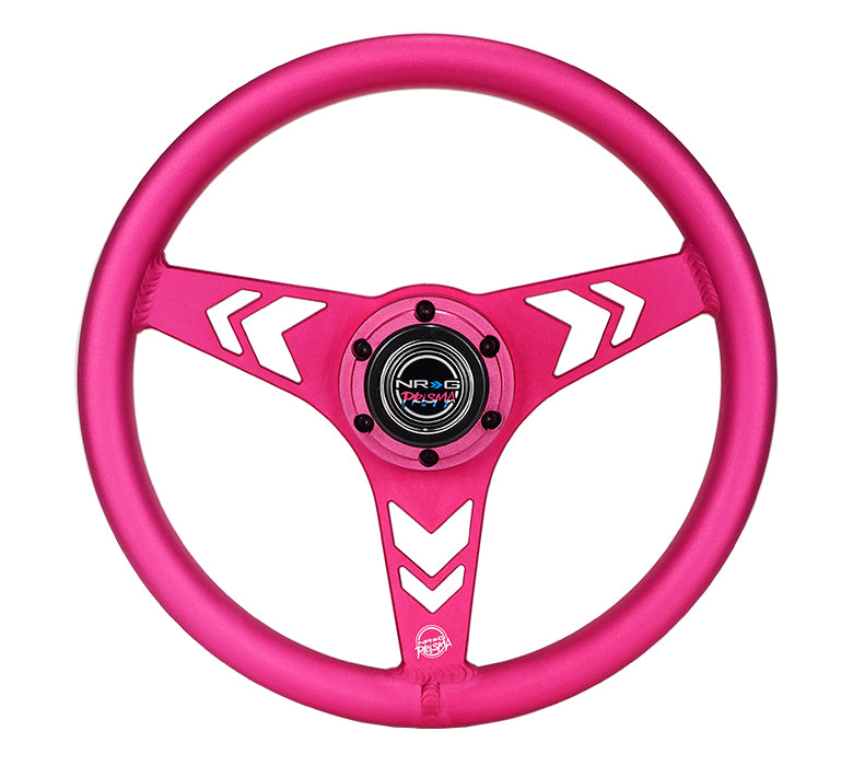 Prisma Lab's 330mm anodized pink steering wheel.