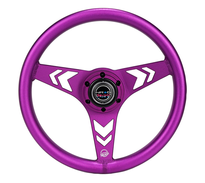 Prisma 330mm Anodized Purple Arrow Steering Wheel