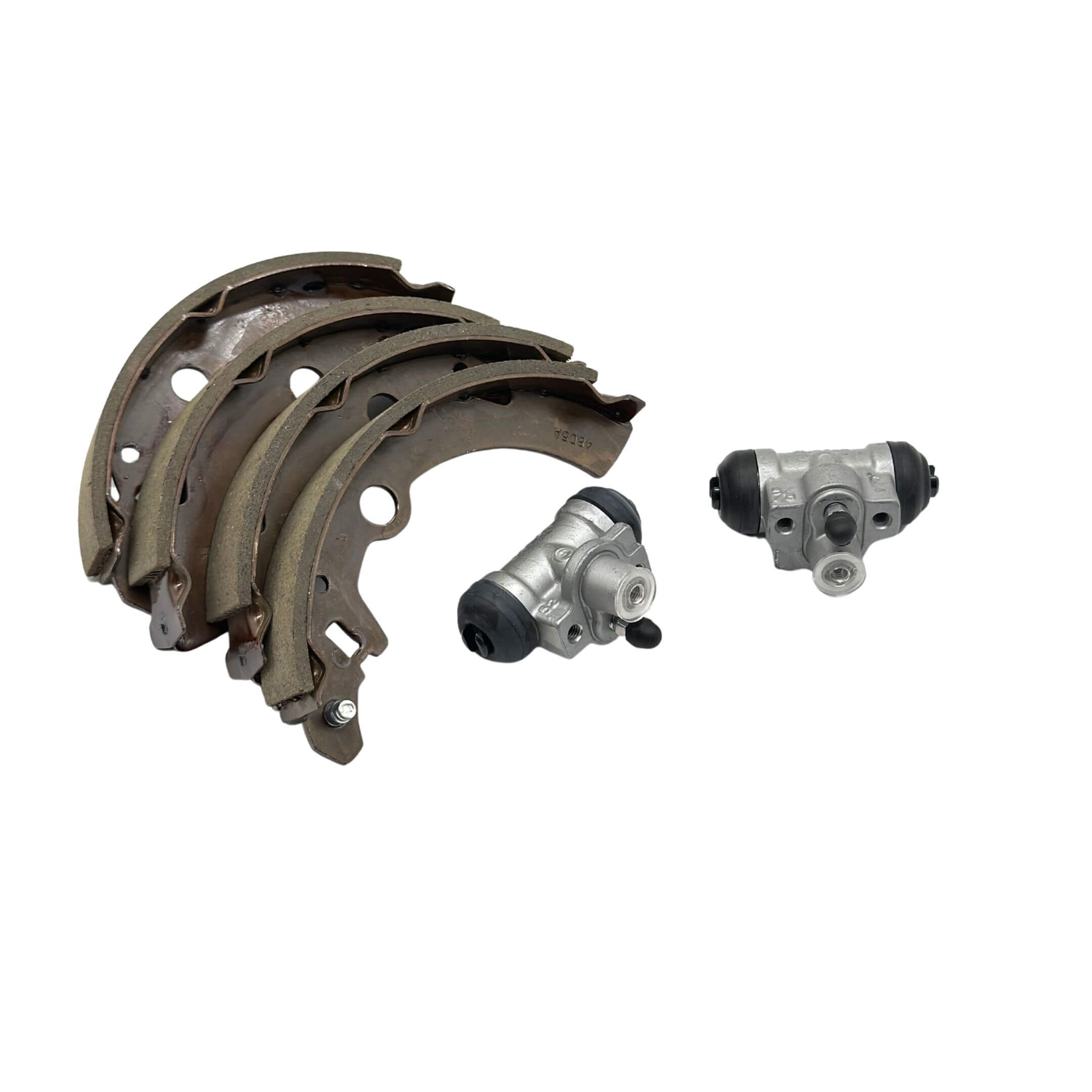 Brake Kit - 6 Piece - Rear Brakes - Drum Wheel Cylinder & Brake Shoes for Subaru Sambar Truck TT1, TT2 Models 1999-2012, featuring durable metal components.
