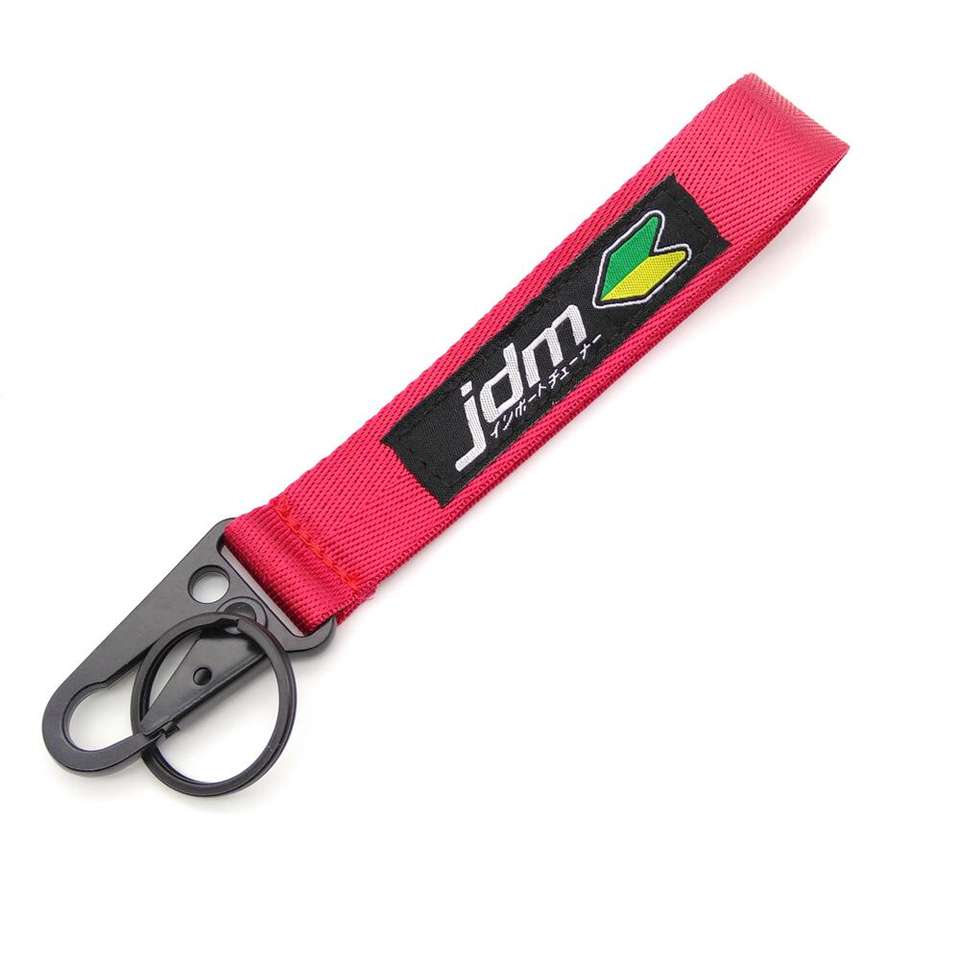 red JDM keyring