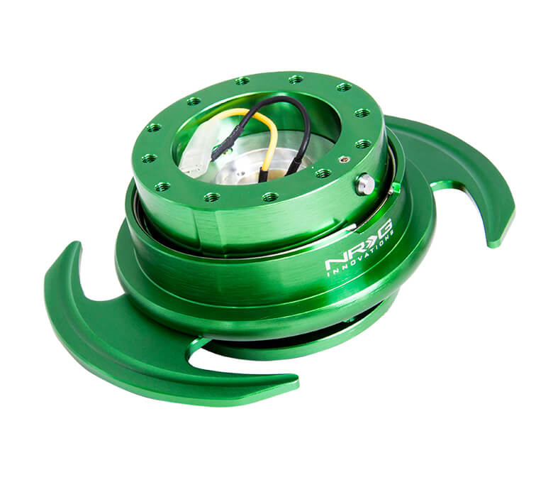 NRG Gen 3.0 Quick Release Kit with Green Body and Green Ring with Handles (SRK-650GN) for Japanese mini trucks