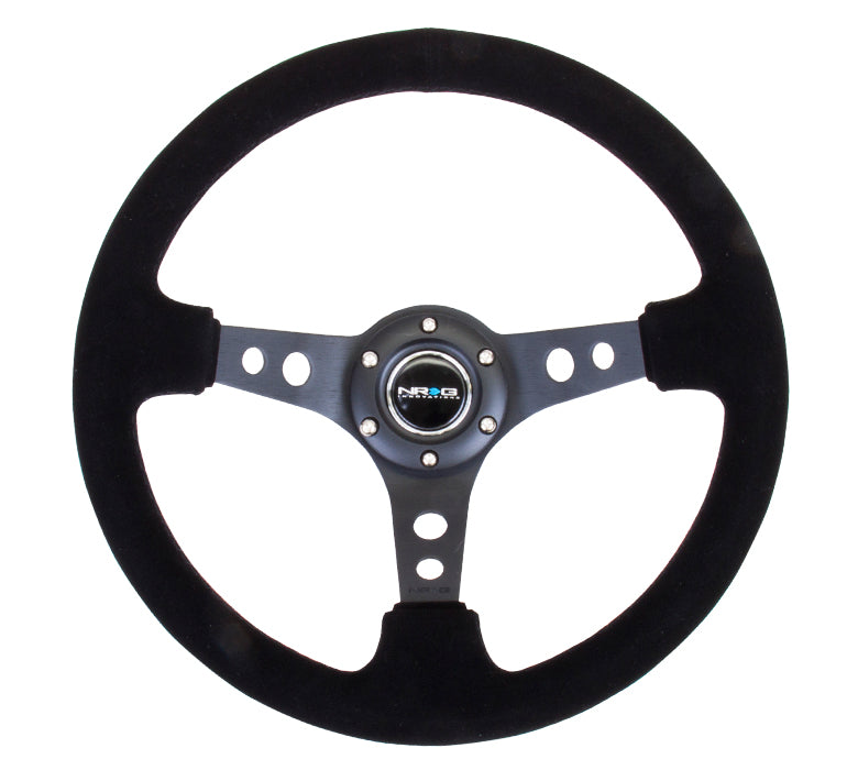NRG 350mm Black Suede Steering Wheel RST-006-S