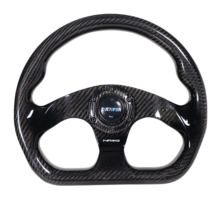 NRG Carbon Fiber Flat Bottom Steering Wheel